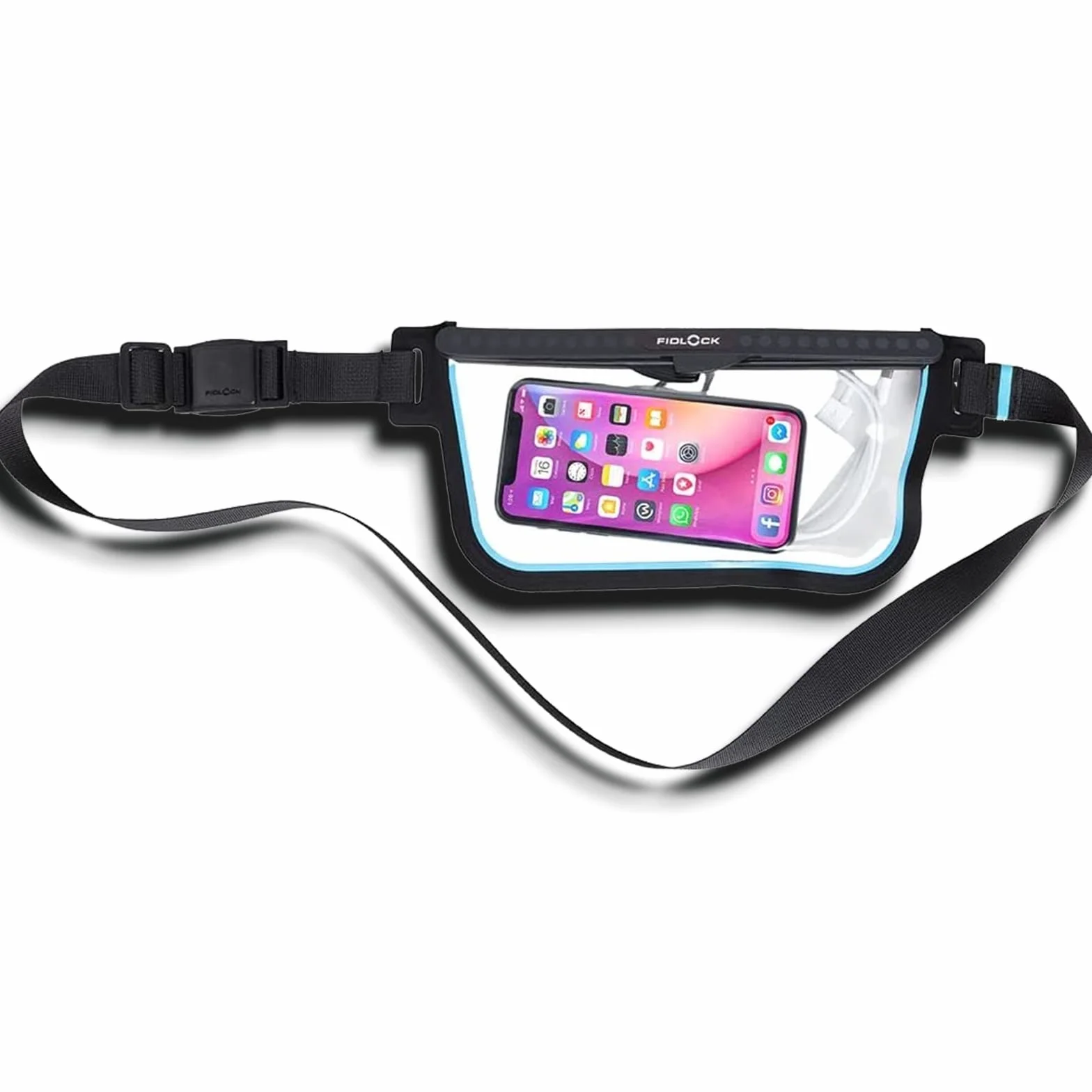 Fidlock Sling Bag Bum Bag Self Sealing Dry Bag Phone Pouch Clear Blue