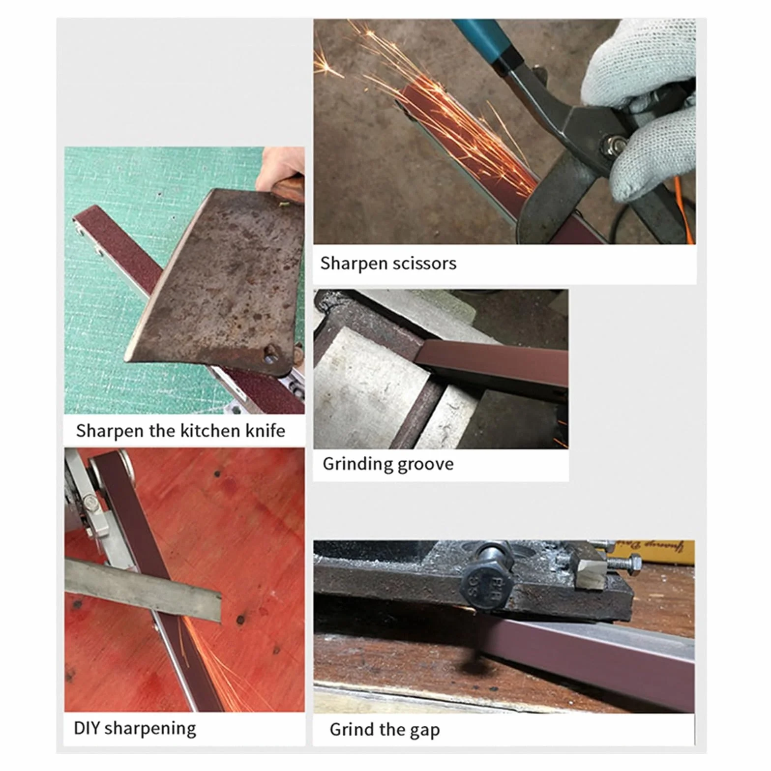 Polerka, szlifierka oscylacyjna, Elektryczna szlifierka taśmowa szlifierka kątowa Mini DIY szlifowanie elektryczne szlifierka narzędzia 330x10MM pasy ścierne do szlifowania, polerowania(795)