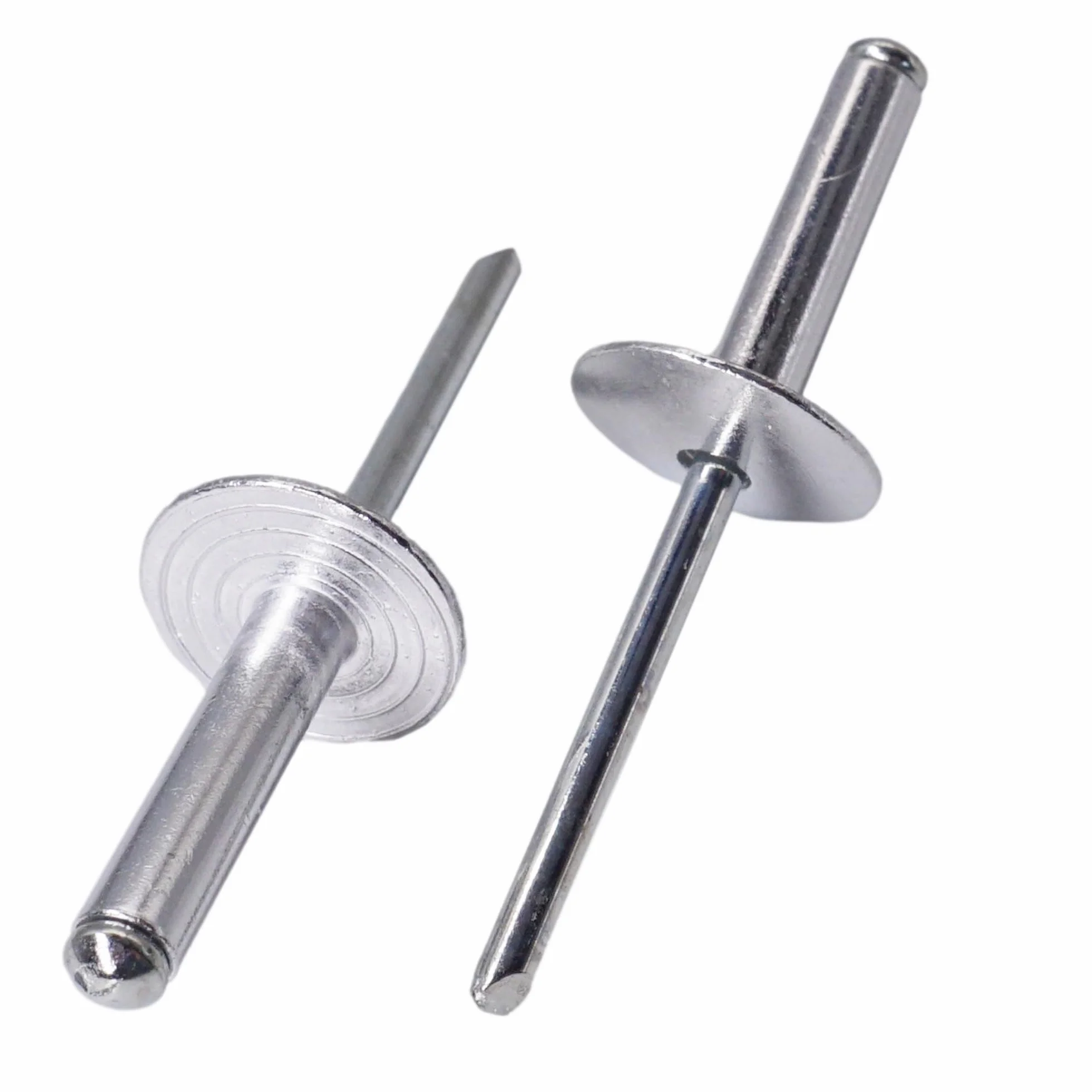 SKIR'CO (100 szt.) duże aluminiowe nity zrywalne 4,8 x 20 mm, stalowy trzpień, aluminiowe nity zrywalne