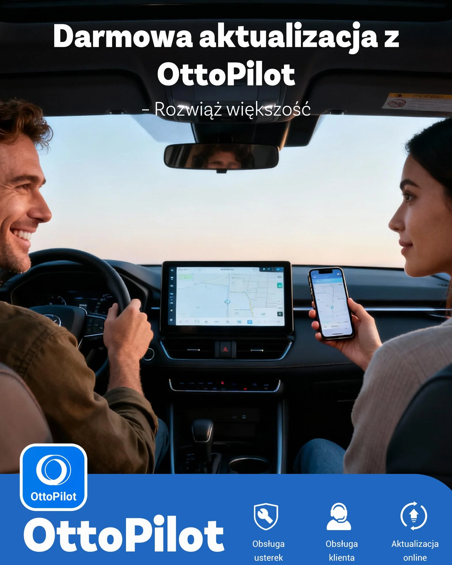 2026 Upgrade Ottocast Mini Cube, Bezprzewodowy Adapter CarPlay & Android Auto, Plug & Play, 2.4G+5G, Automatyczne Ponowne Połączenie, Kompatybilny z autami po 2016 z przewodowym CarPlay/Android Auto