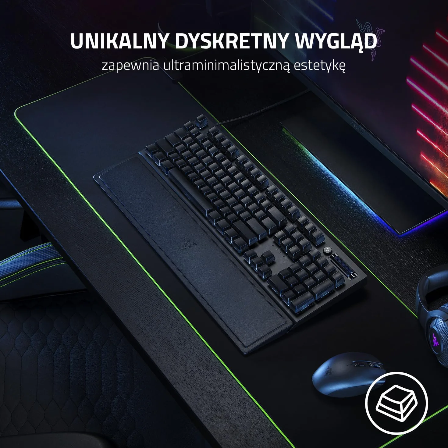 Razer Phantom Keycap Upgrade Set 128 klawiszy Czarny Półprzezroczysty RGB