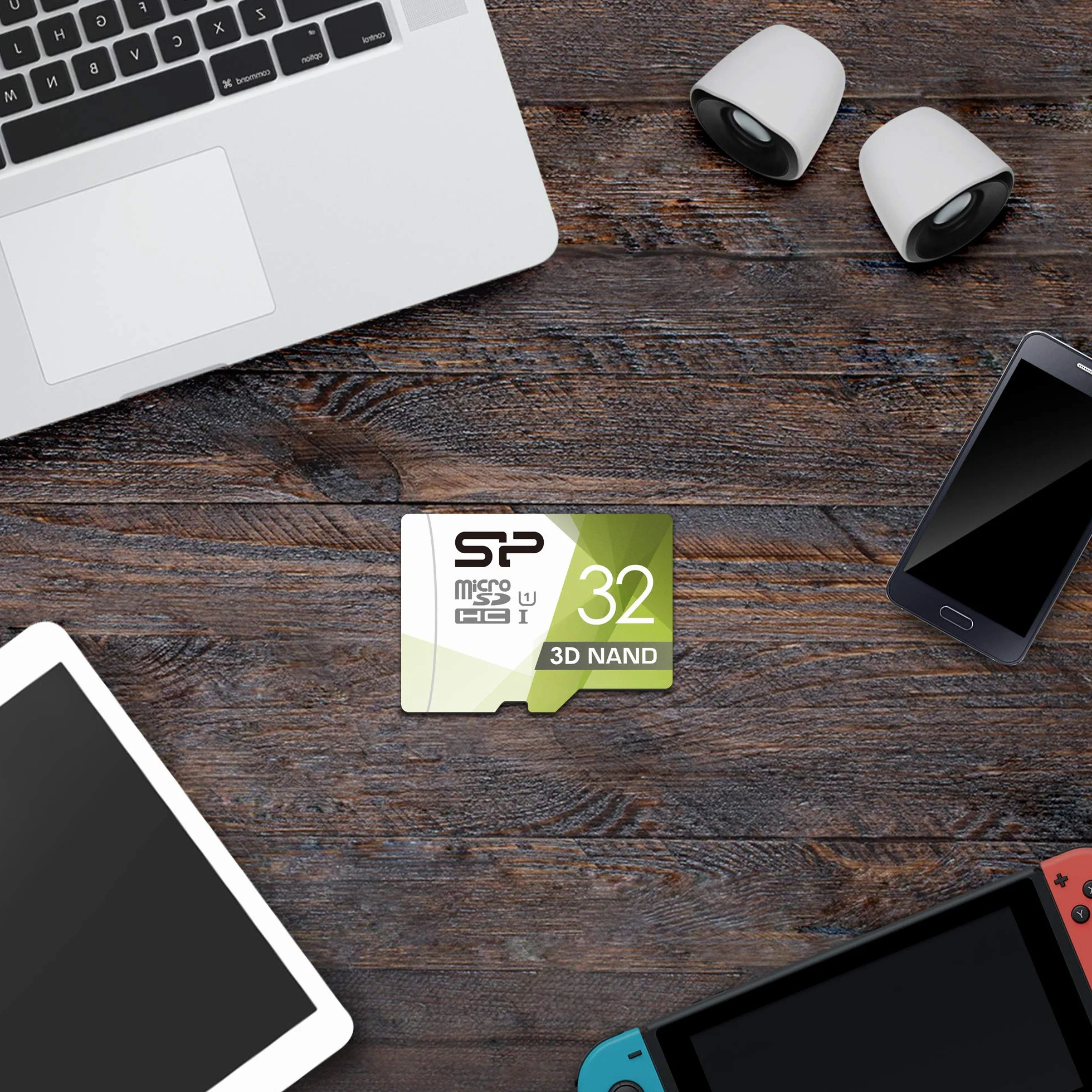 Silicon Power 32 GB 3D NAND karta microSD do kamer monitoringu + adapter SD