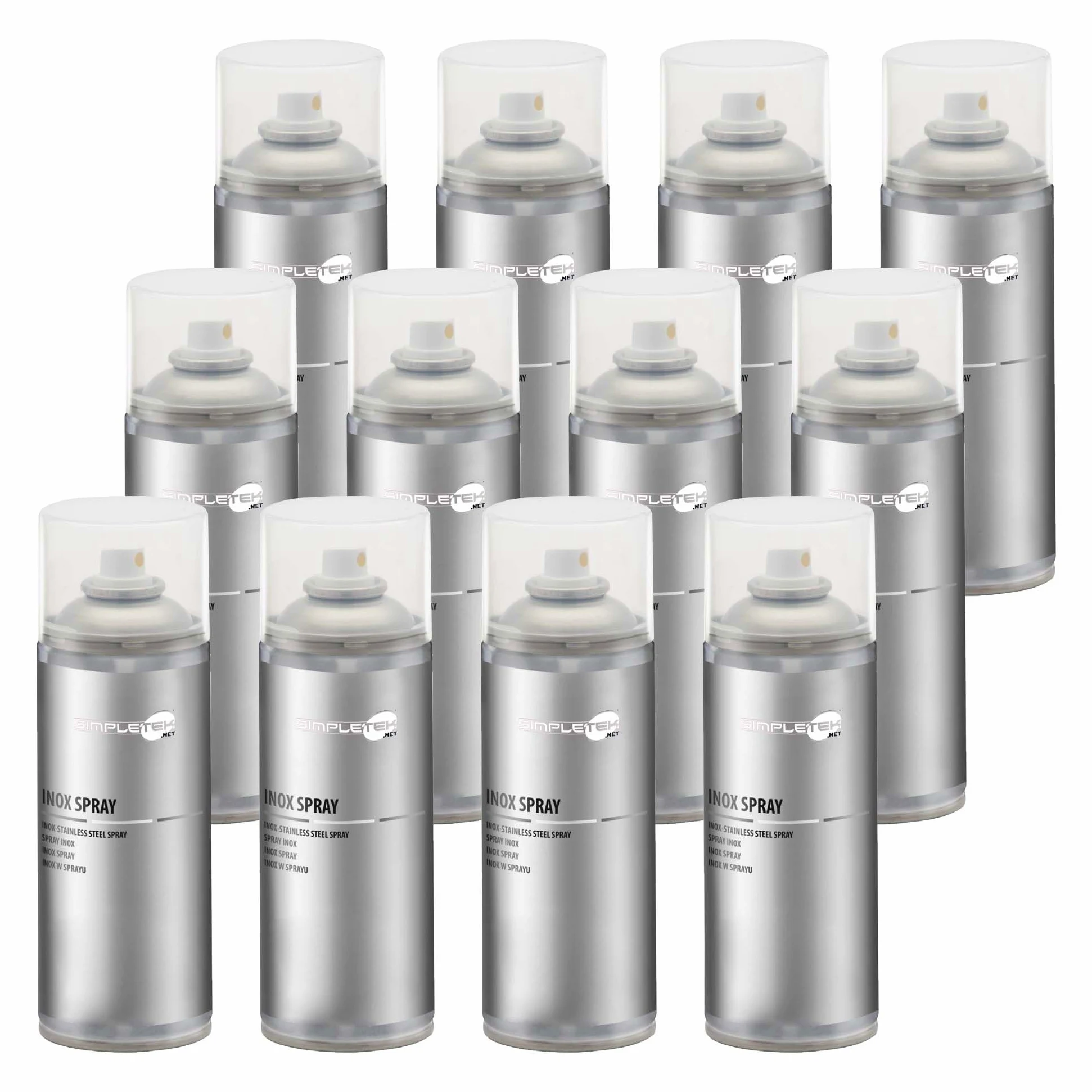 SIMPLETEK - 12 x powłoka cynkowa ze stali nierdzewnej, 400 ml | Powłoka cynkowa w sprayu