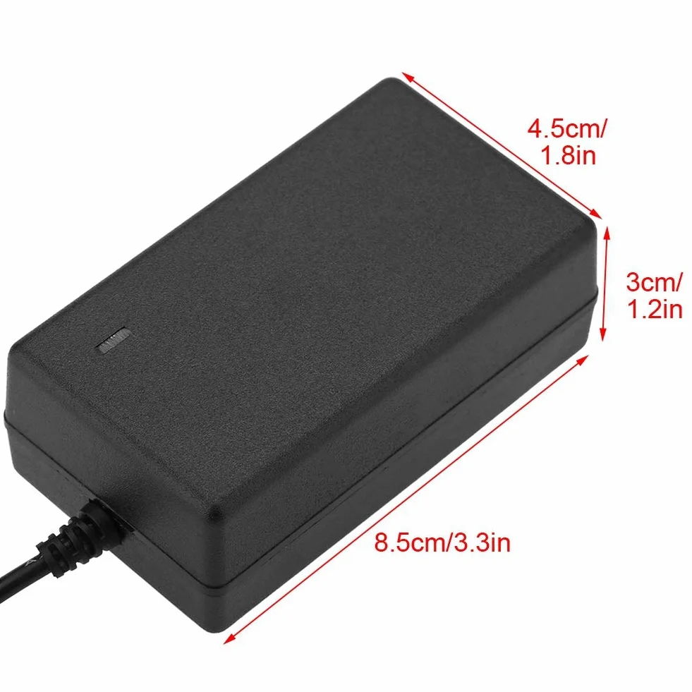 Ładowarka litowo-jonowa 2 A ze wskaźnikiem LED, zasilacz DC 12,6 V do lampy czołowej, samochodu zabawki i więcej, duże wejście napięcia, wysokie