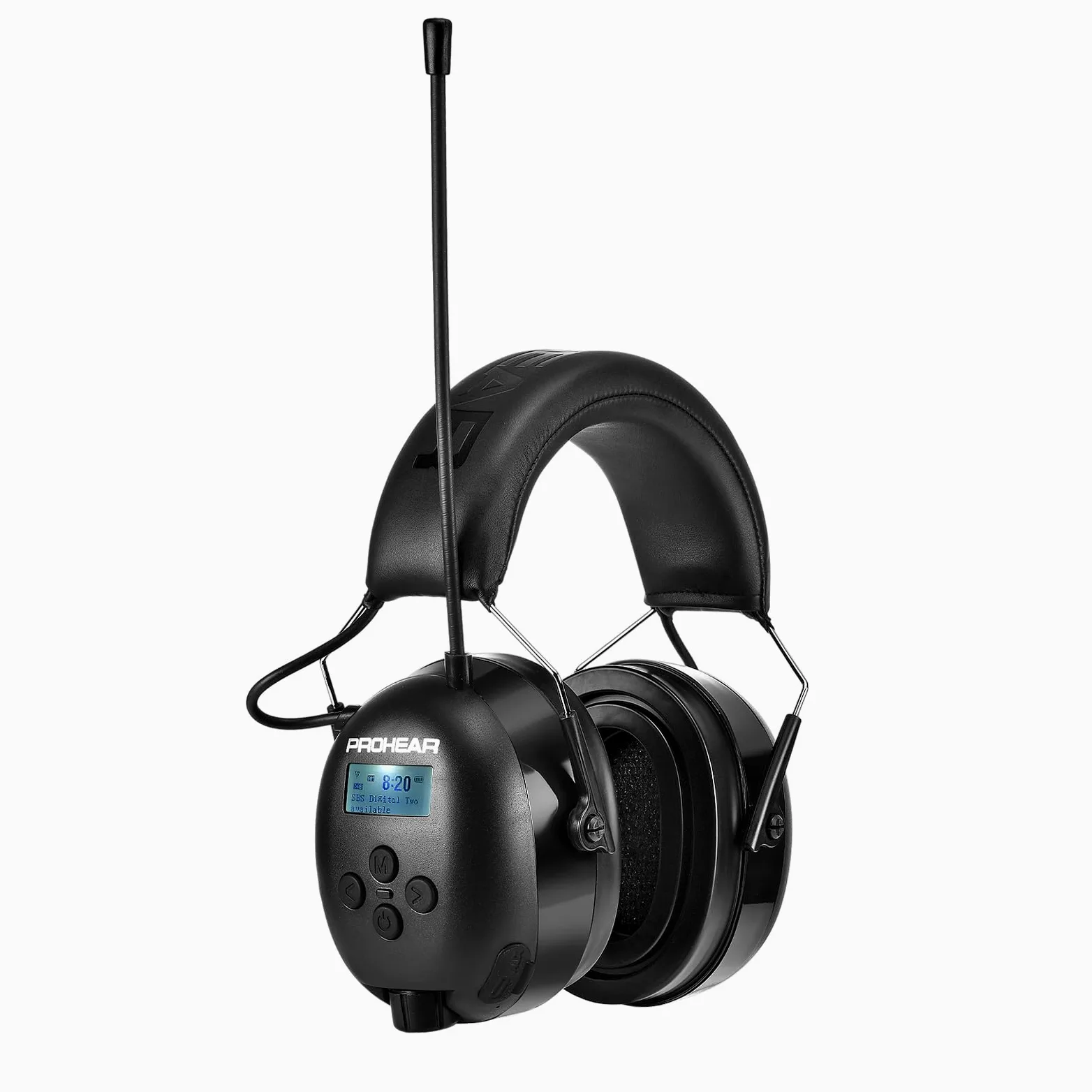 PROHEAR 033A (ulepszone) nauszniki z radiem DAB +/Bluetooth/FM, słuchawki z radiem z wbudowanym mikrofonem i redukcją hałasu