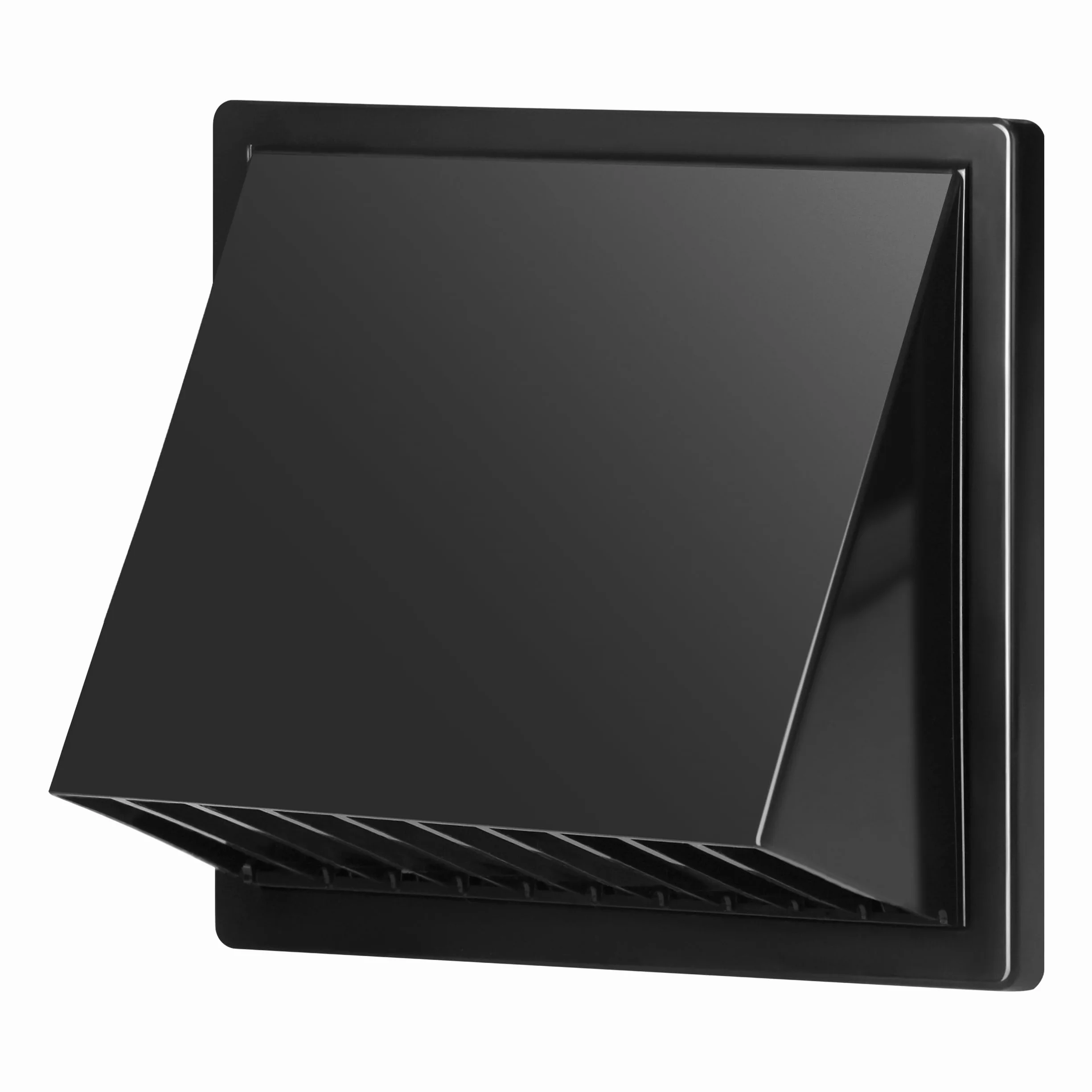 Kratka Wentylacyjna Zewnętrzna Ścienna z Zaworem Zwrotnym Wylot Wentylacji Mechanicznej z Osłoną Przeciwdeszczową Materiał ABS (grafitowy - Ø125 mm)