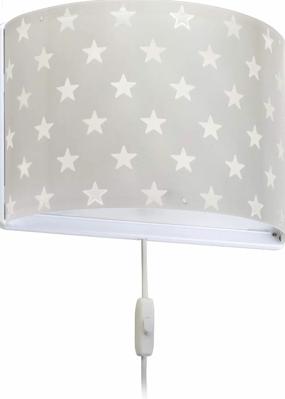 Dalber dziecięca lampa ścienna gwiazdy szara, tworzywo sztuczne, 60 W