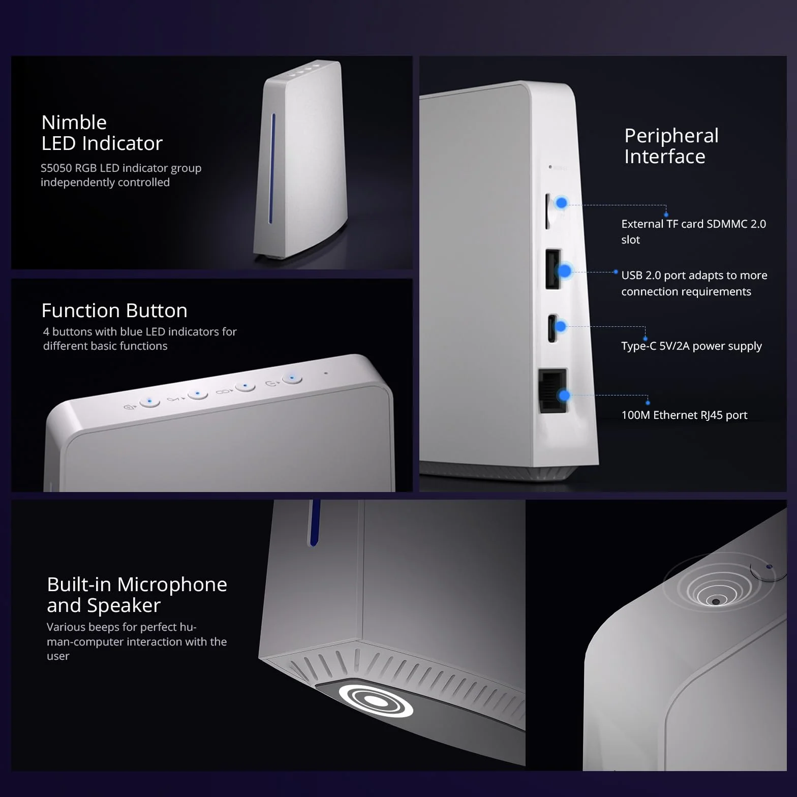 SONOFF iHost Smart Home Hub - AIBridge 4GB, Twój Lokalny Ośrodek Kontroli, Kompatybilny z Urządzeniami LAN Wi-Fi i Urządzeniami z Protokołem Standardu Zigbee, Otwarte API i Integracja Dodatków.