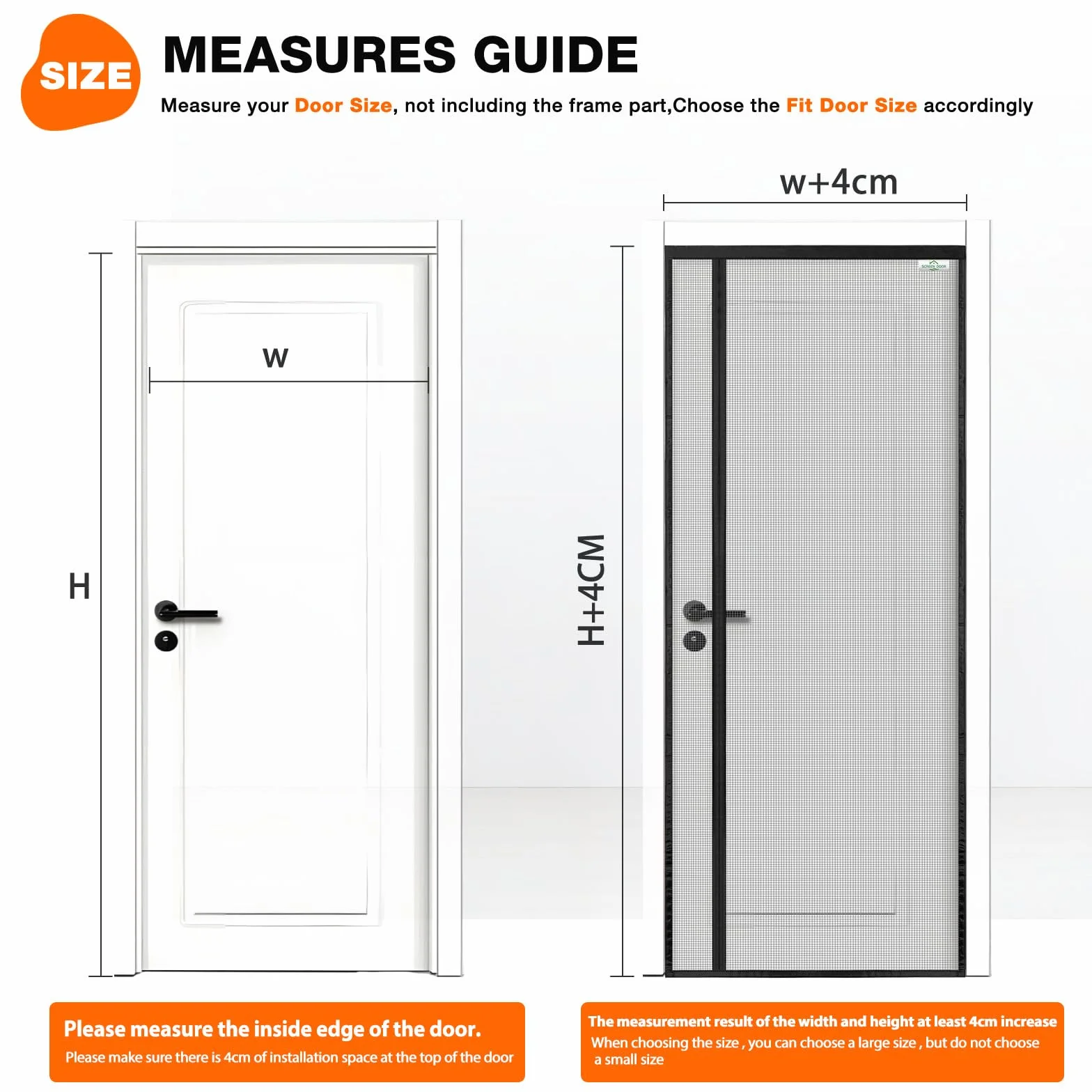 SCREEN DOOR Magnetyczna moskitiera na drzwi balkonowe, 140 x 220 cm, otwierana z boku dla dodatkowego komfortu, ochrona przed owadami na drzwi balkonowe, łatwa instalacja, czarna