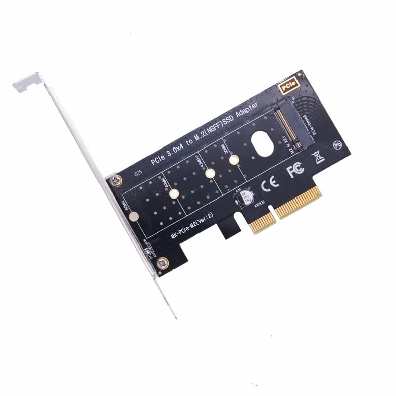 WANGCL Adapter NVME PCIE M.2 M-key do PCIE 4x z wspornikiem montażowym