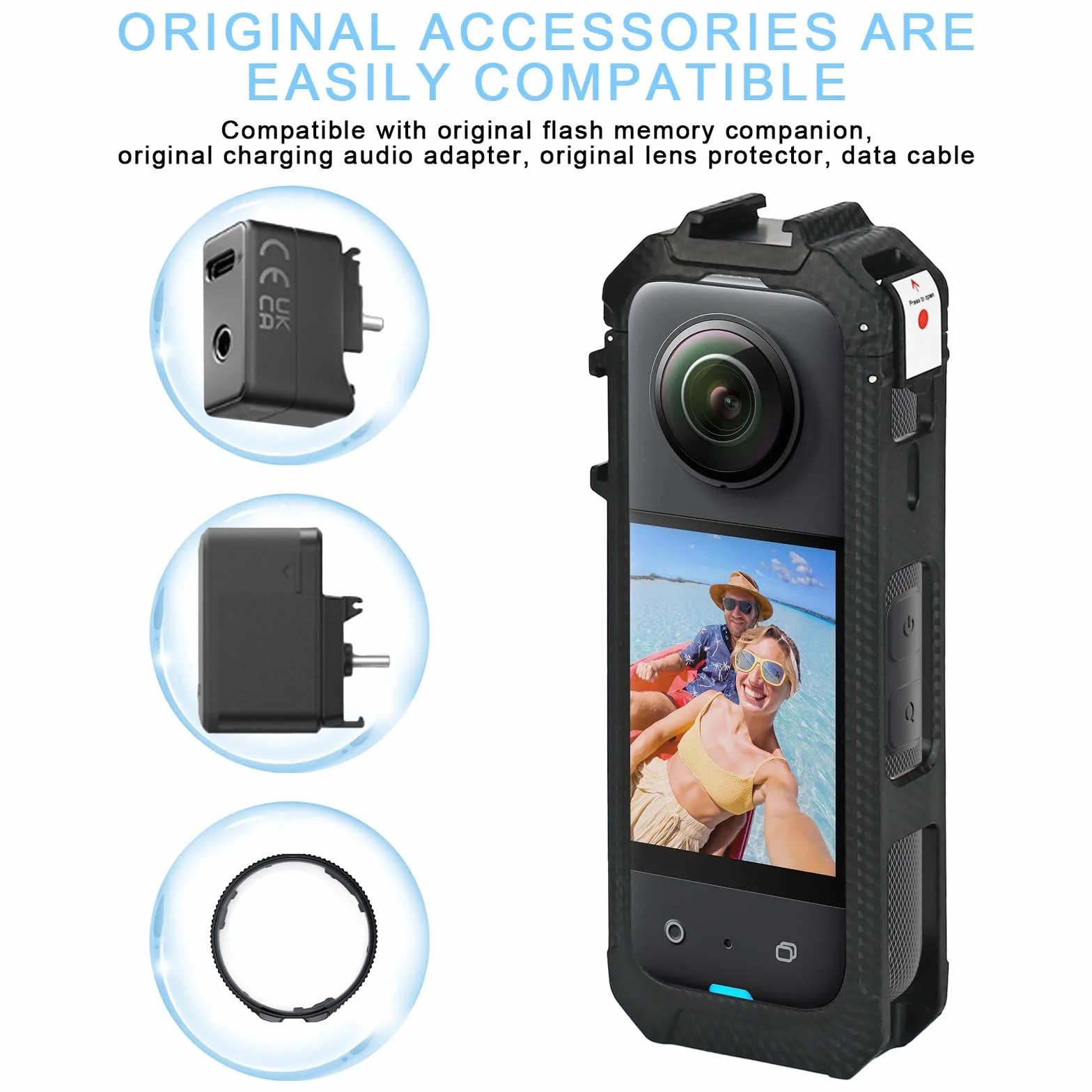 Insta360 X5 ramka ochronna magnetyczna szybkie zwalnianie plastikowa obudowa akcesoria