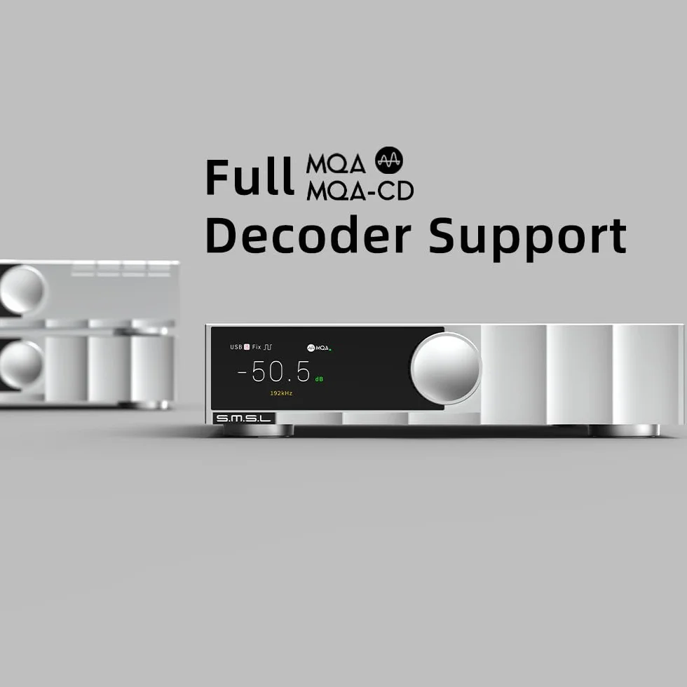 SMSL D200 stacjonarny dekoder audio ROHMBD34352EKV DAC-Chip Hi-Res 32 bit/768 kHz DSD512 Bluetooth