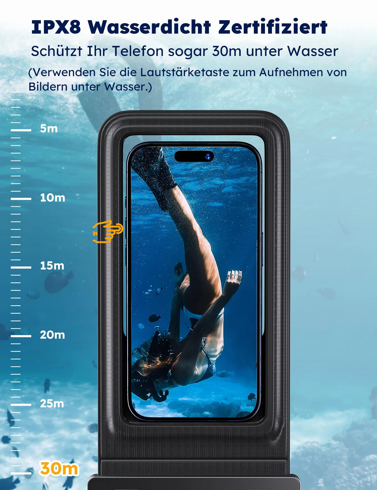 Etui na telefon komórkowy wodoodporne IPX8 2 sztuki do iPhone 15 14 13 12 11 Pro Max Plus Samsung Xiaomi 7 cali