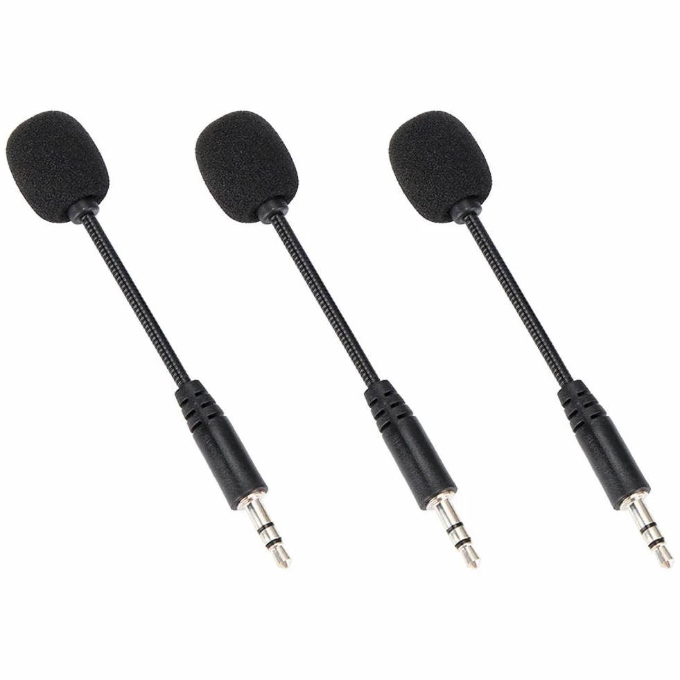 Mikrofon 3,5 mm regulowany elastyczny do komputera telefonu nagrywania czarny