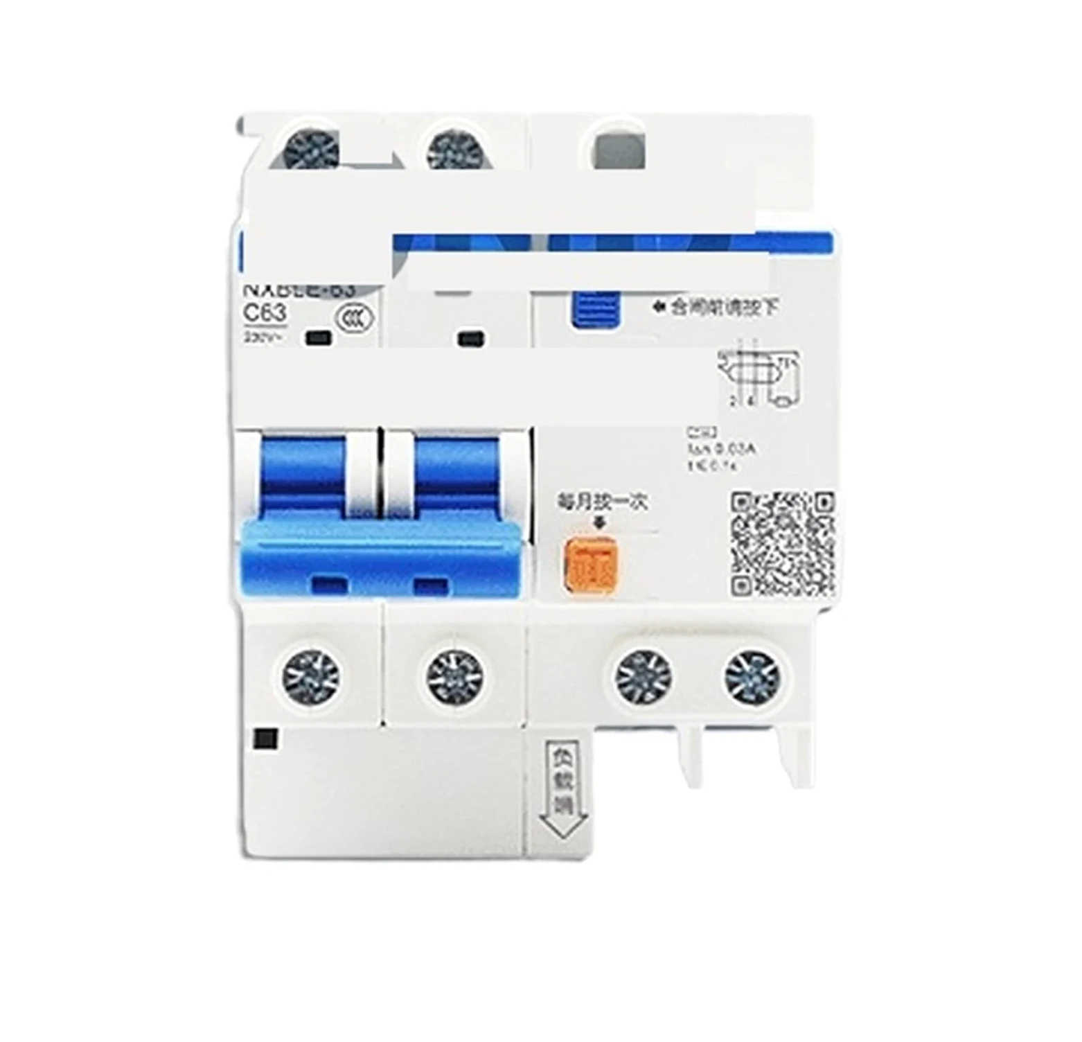 1 sztuka NXBLE 32 63 125 C wyłącznik różnicowoprądowy RCCB 30 mA ochrona prądu szczątkowego 10A-125A (4P 30MA, 40A 1PCS)