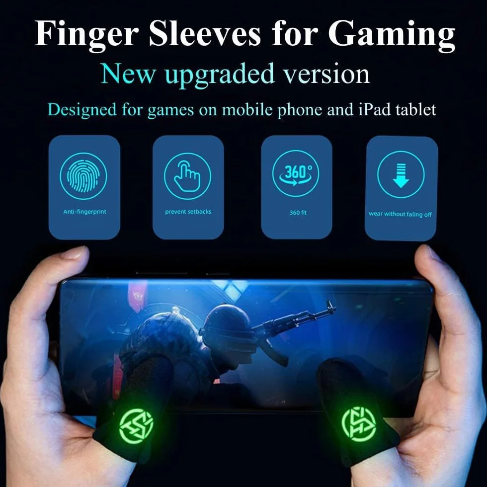 Naparstki do gier fluorescencyjne świecące w ciemności 4 lata ochraniacz na palec Gaming Finger Sleeve