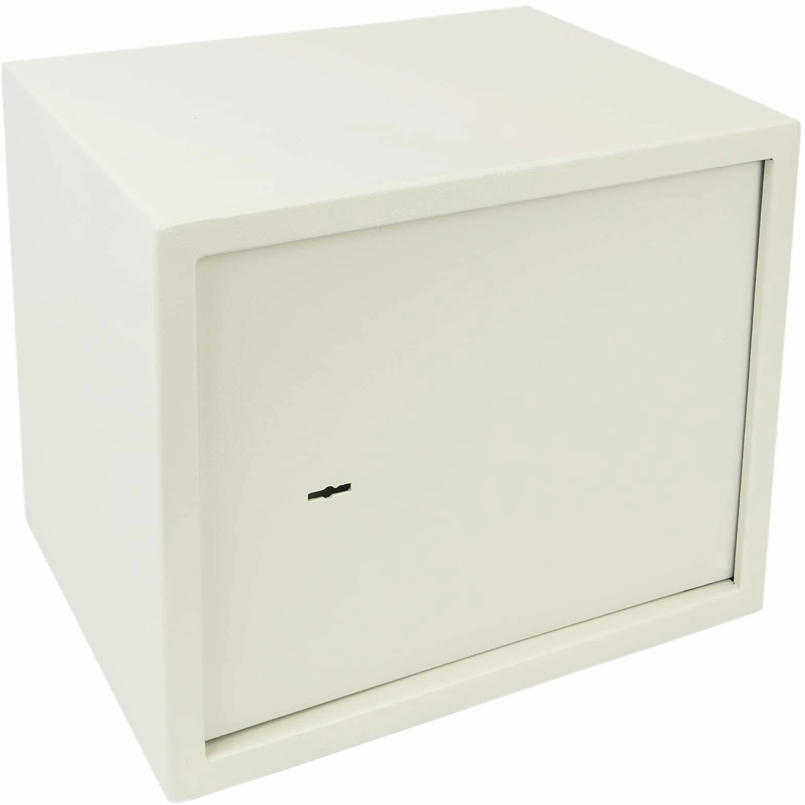 PrimeMatik - Stalowy sejf i klucze 38 x 30 x 30 cm beżowy