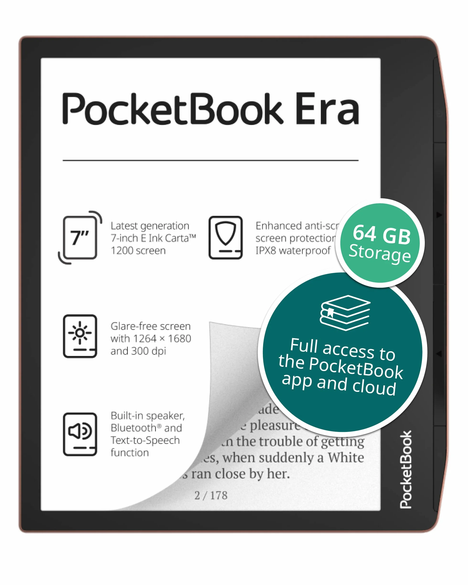 Pocketbook Era PB700-L-64-WW Czytnik E-Booków 64 GB Czarny