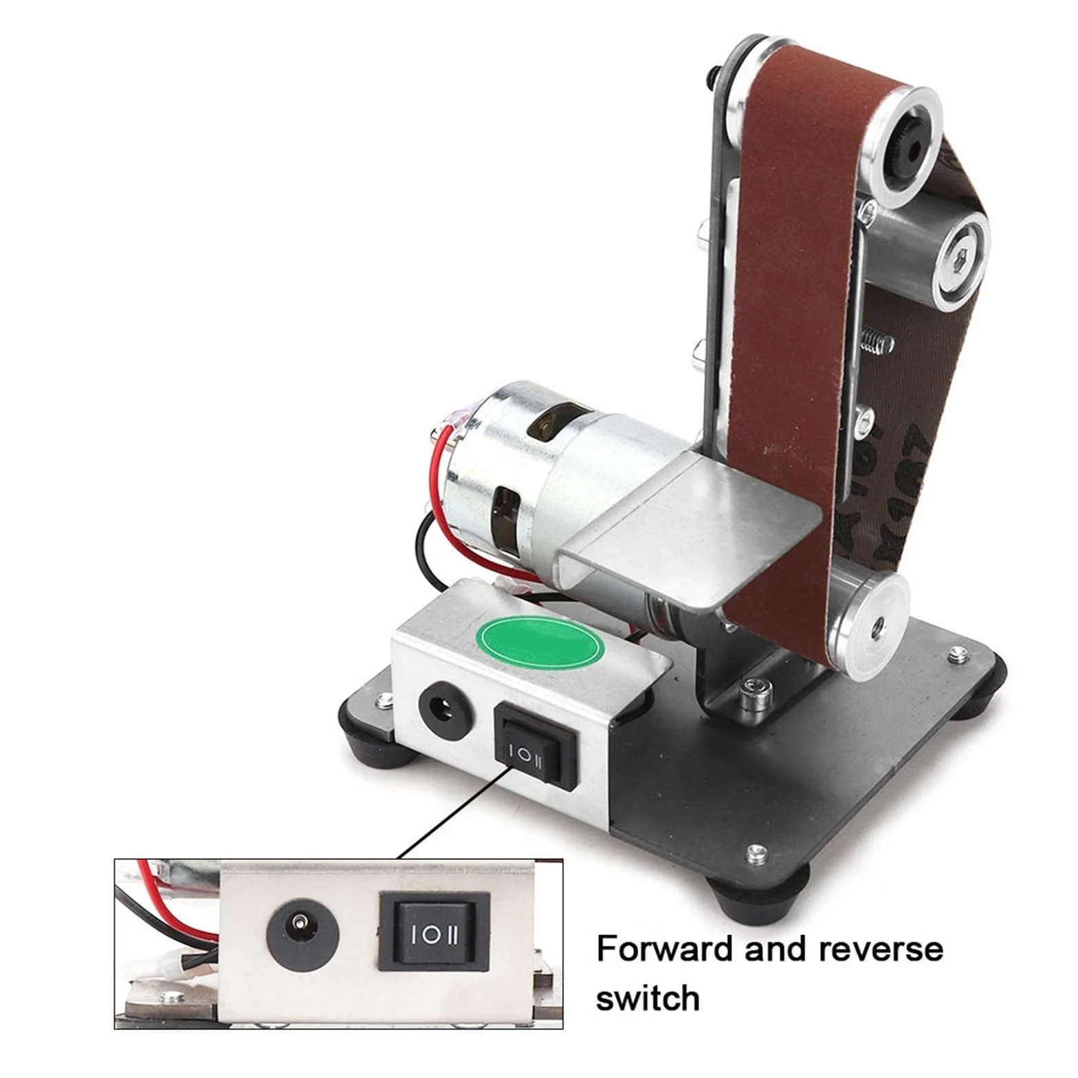 Szlifierka polerska Wielofunkcyjny pulpit pionowa miniaturowa Mini elektryczna maszyna taśmowa DIY szlifierka szlifierka kątowa Potężna moc(Style 1)