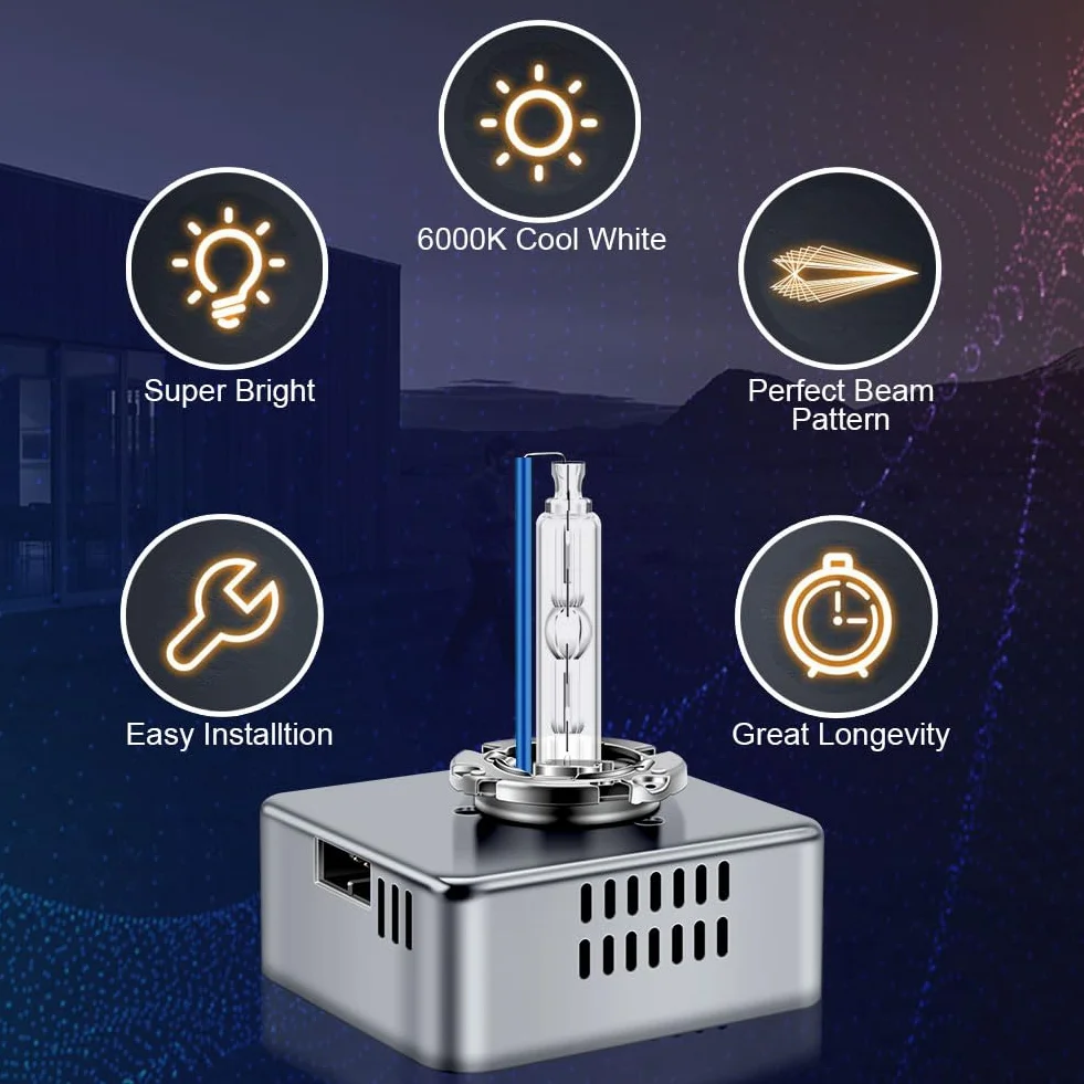 Erato HID D5S 8000K 25 W ksenonowa lampa wyładowcza biały diament mijania i światła drogowe 12 V zestaw wymienny wodoodporny samochód HID 2 szt