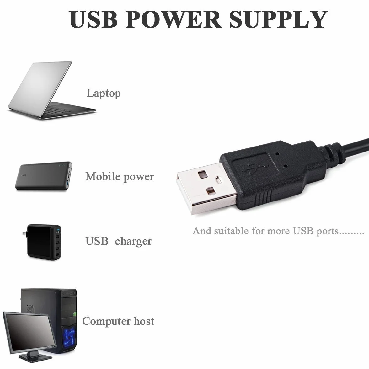 AIYIZON AYZ-64JCM-001 Uchwyt do Kamery z Pierścieniową Lampą LED, USB, Czarny