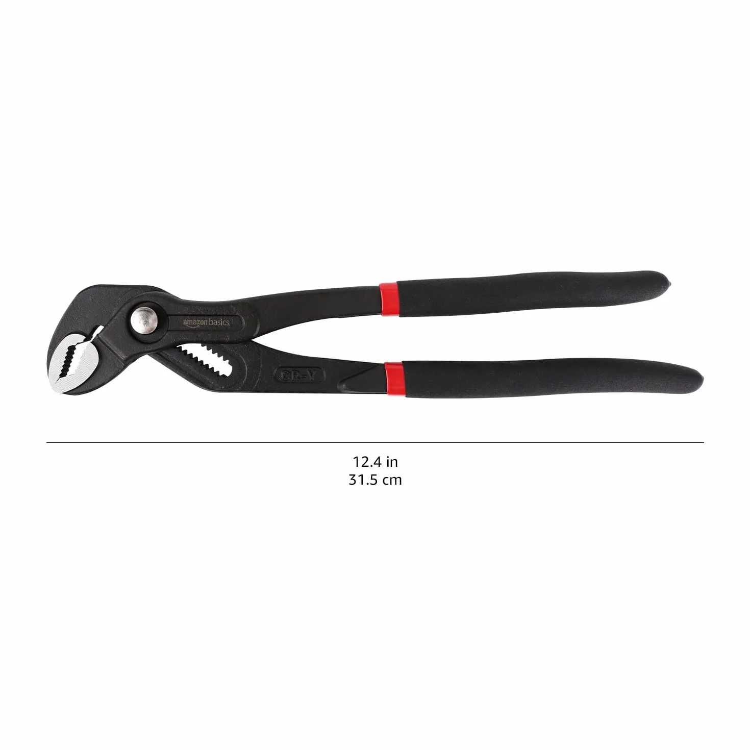 Amazon Basics – szczypce do pomp wodnych z szybkozamykaczem, złącze ślizgowe z rowkami, 30 cm, czarne.