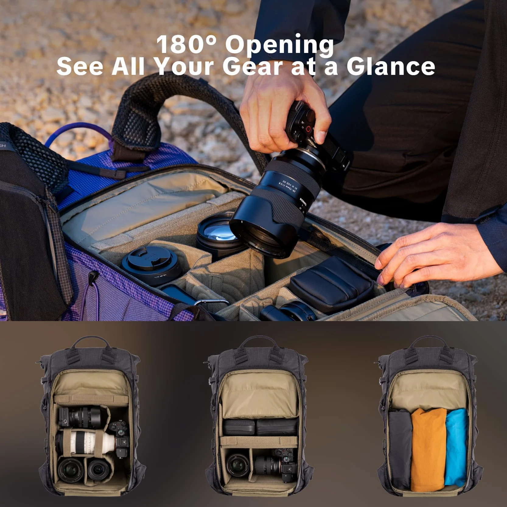 PGYETCH OnePro ultralekki plecak na aparat fotograficzny outdoorowy