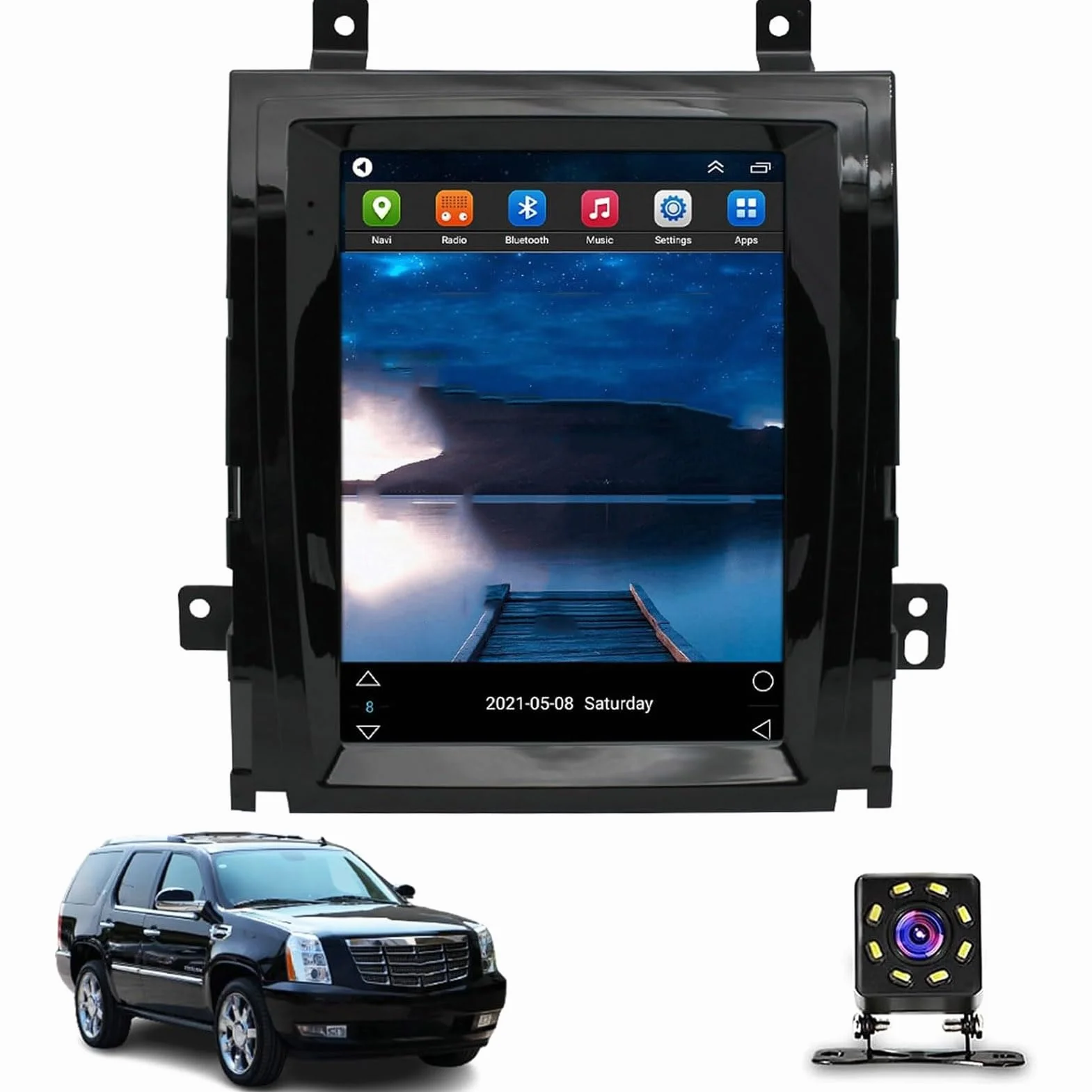Android 11 Ekran Dotykowy Radia Samochodowego do Cadillac Escalade 2007-2012 4+64GB Octa Core GPS Nawigacja