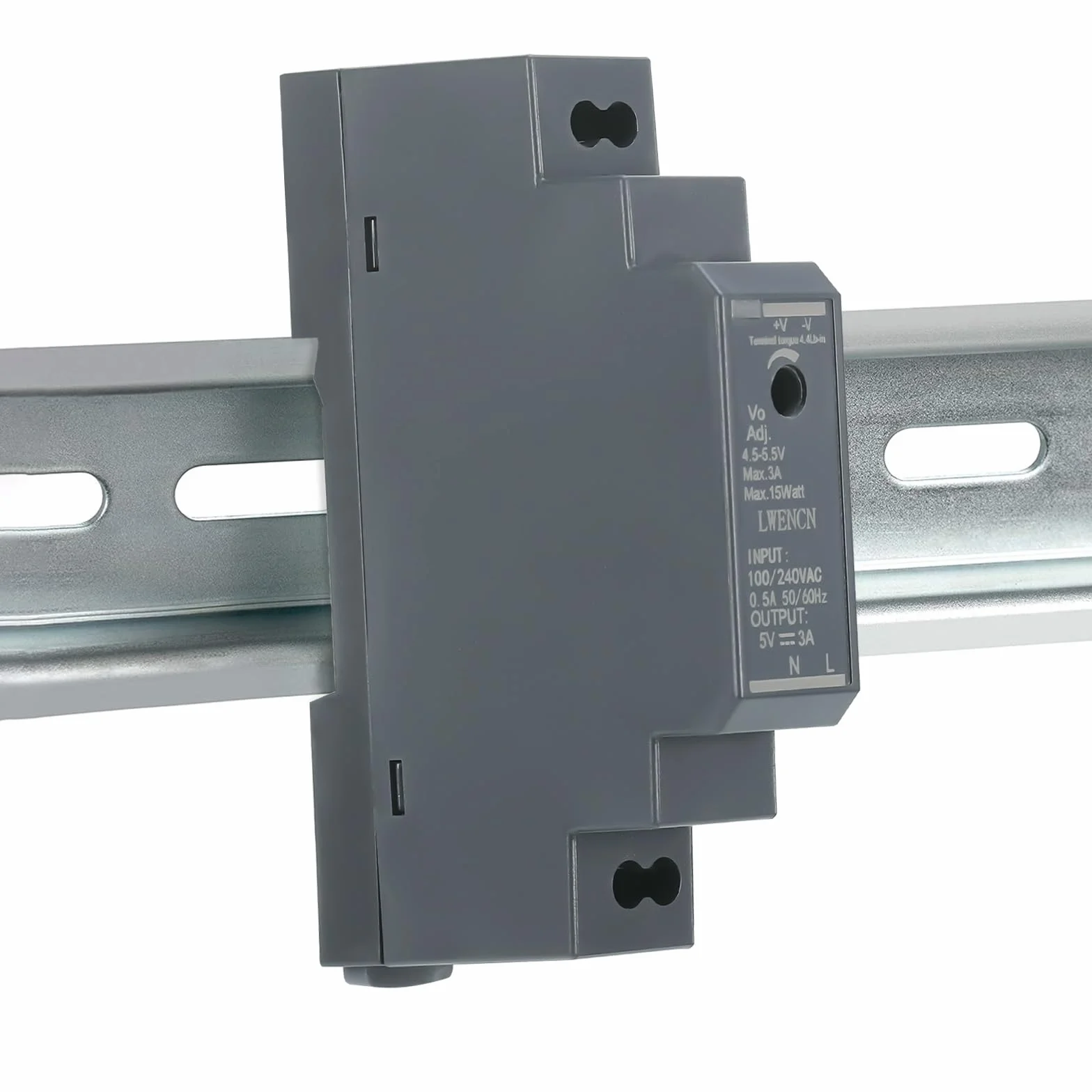 Starvortex Zasilacz na szynę montażową 5 V DC 3 A 15 W, wejście 100-240 V AC 50/60 Hz transformator szynowy DIN do automatyki domowej lub przemysłowej