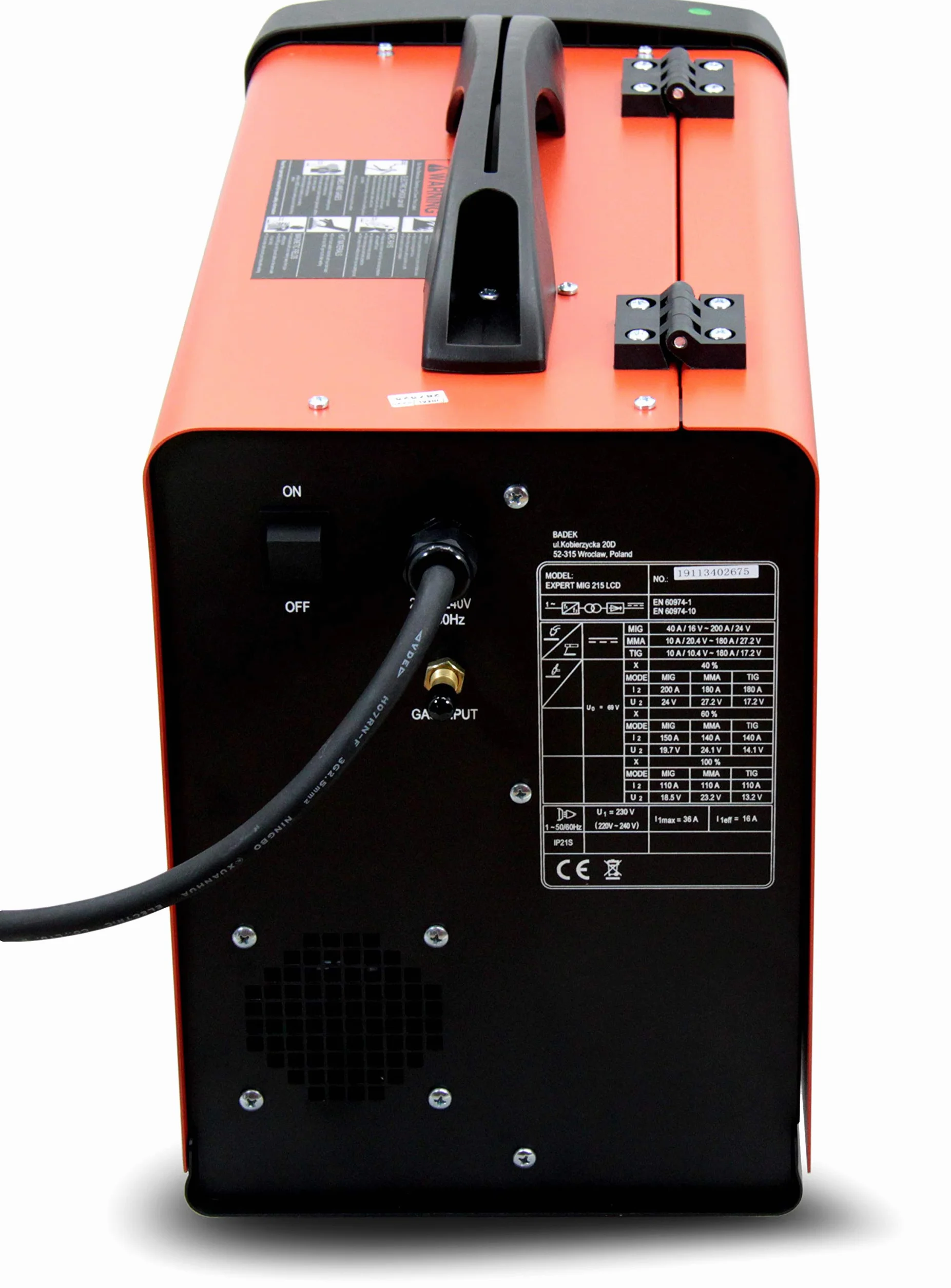 Ideal™ EXPERT MIG 215 MIG/MAG Synergie spawarka 200A TIG 3w1 spawarka bezgazowa FLUX