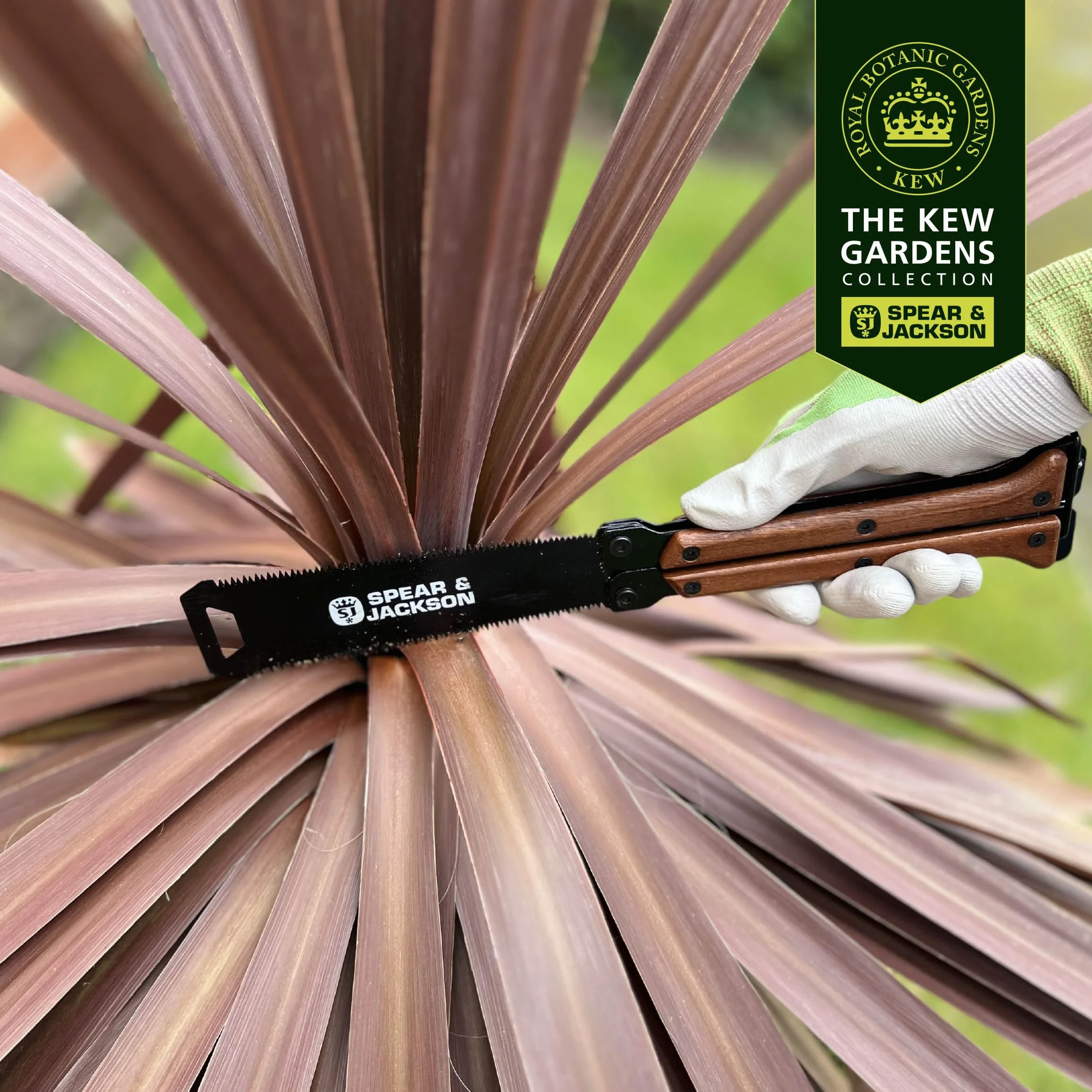 Spear & Jackson 4978KEW Kew Gardens, Składana Piła Ogrodowa 8", Japońska Dwustronna Piła do Cięcia na Ciąg, Precyzyjna i Kompaktowa, do Przycinania