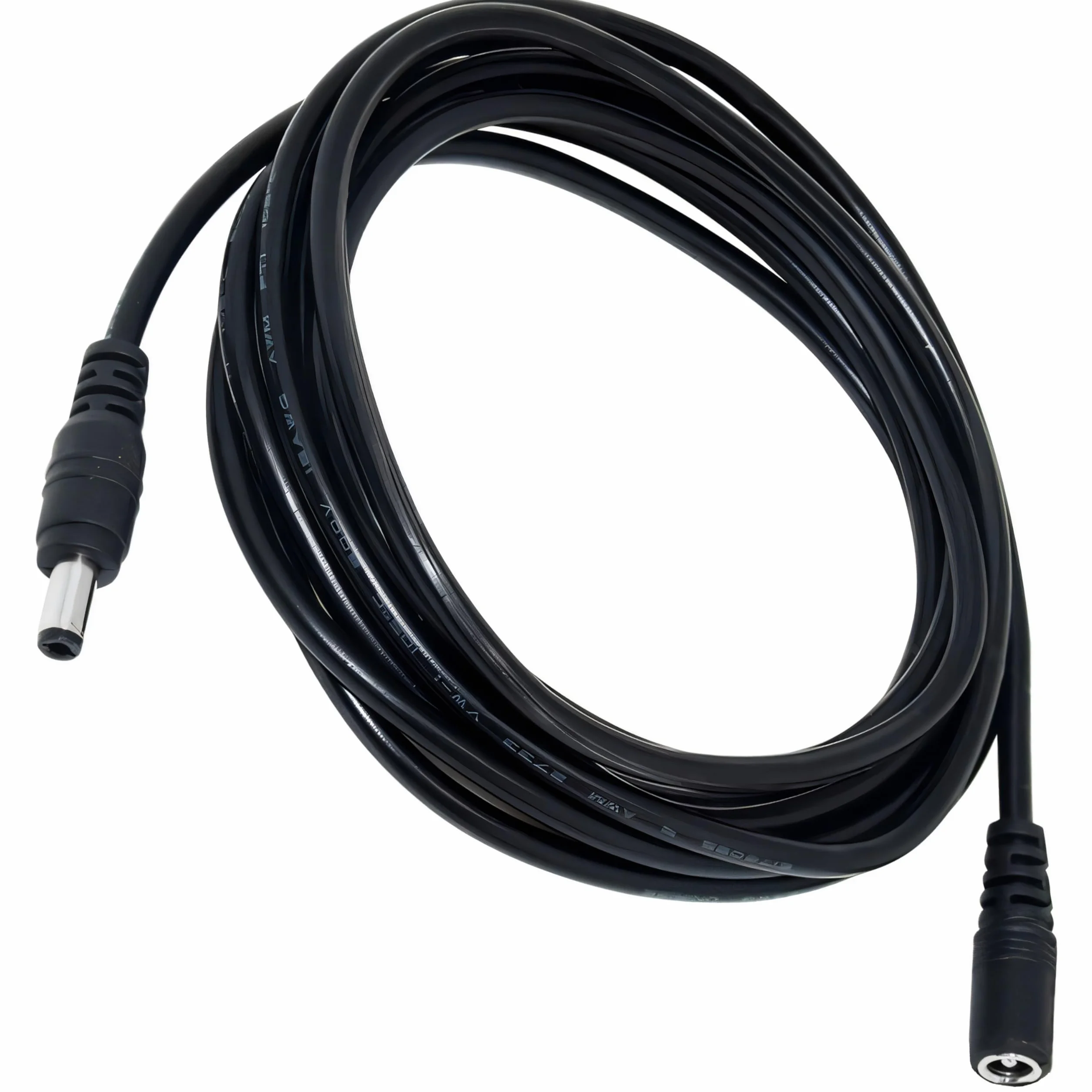 Retoo 5 m kabel przedłużający DC wtyczka 5,5 mm x 2,1 mm przedłużacz do kamery monitoringu DVR routera drukarki LED Strip Light kamera bezpieczeństwa IP kamera sieciowa 12 V zasilacz sieciowy czarny