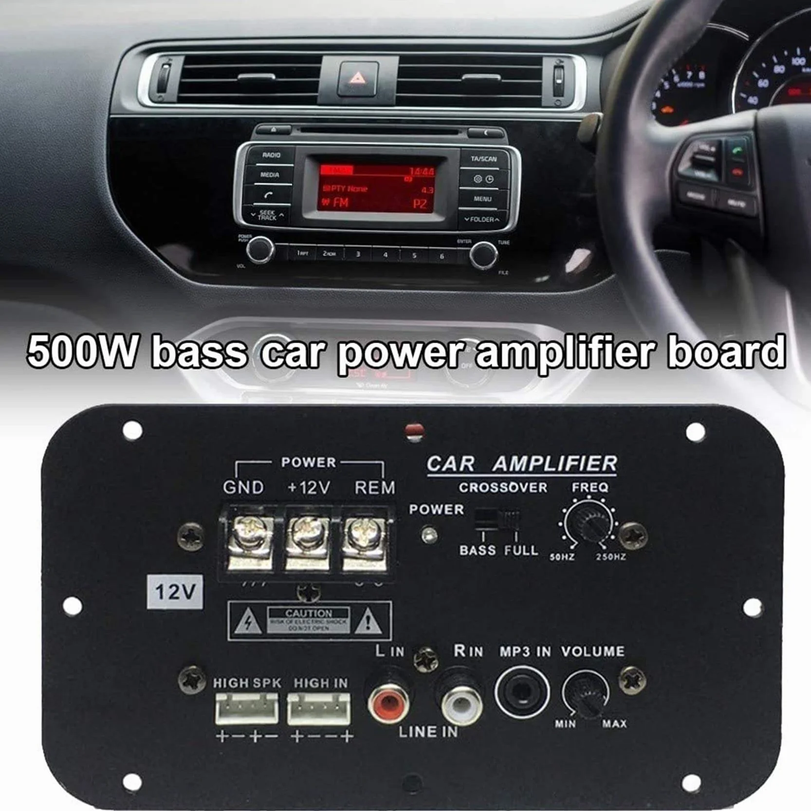 TsoLay Samochodowa karta wzmacniacza subwoofera HiFi 500W DC 12V