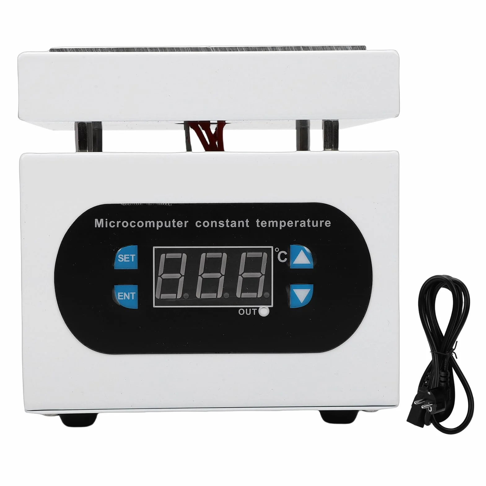 Ejoyous Płyta lutownicza, 100 x 100 mm, elektryczna stacja podgrzewająca, 350 W, przemysłowa stacja lutownicza, laboratorium, elektronika, prace przemysłowe (wtyczka EU)