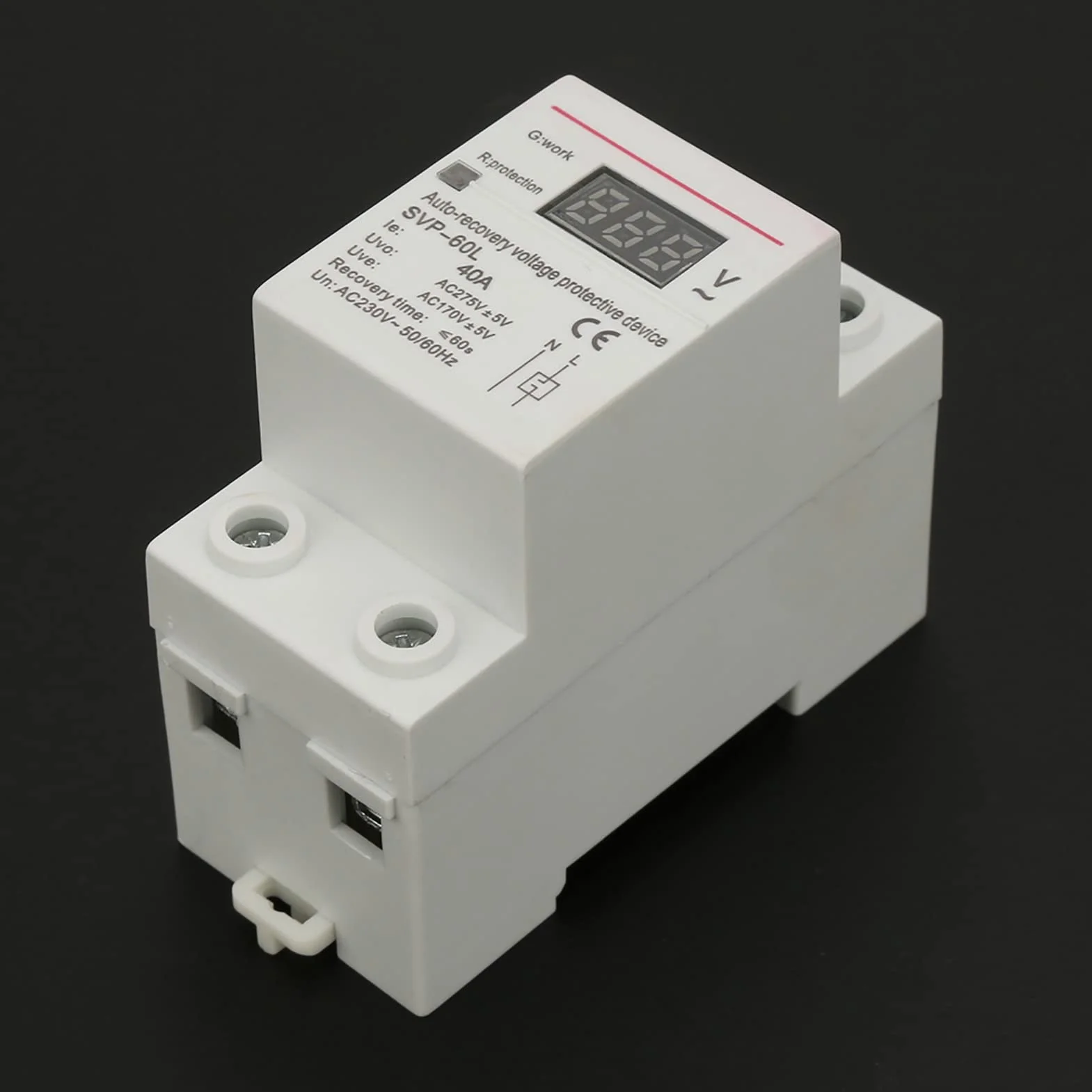 Zerone Stabilizator Napięcia 40A Automatyczna Ochrona przed Przepięciem Montaż na Szynie DIN