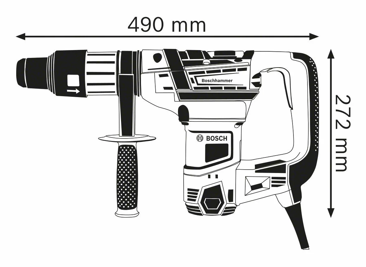 Bosch Professional: młot udarowo-obrotowy GBH 5-40 D (1 100 W, uchwyt SDS max, nominalna prędkość obrotowa 170 – 340 min-1, walizka)