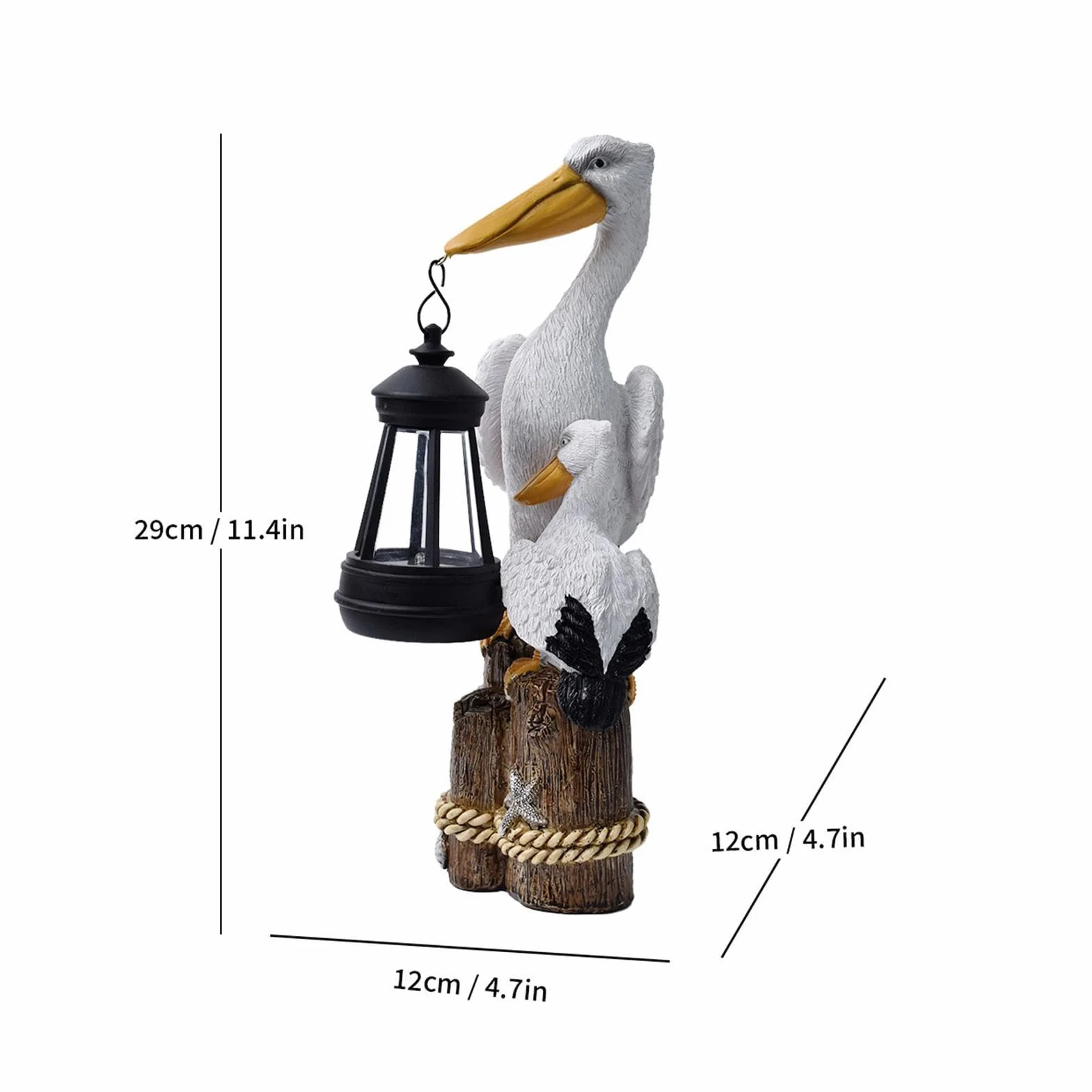 Lampy Solarne Ogrodowe Figurki Zewnętrzne Figurka Ptaka Dekoracja | Dekoracyjna Figurka Na Podwórko Dla właścicieli domów i miłośników zwierząt do ogrodu, na patio, ganek, taras, trawni