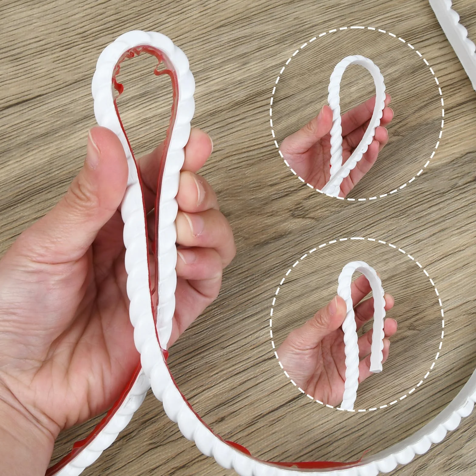 Nivofu 5M PVC Taśmy do tapet samoprzylepne, elastyczne listwy dekoracyjne samoprzylepne do naklejania, 3D taśma do tapet, dekoracyjny pasek do zabezpieczenia krawędzi na ramki lusterek, do dekoracji