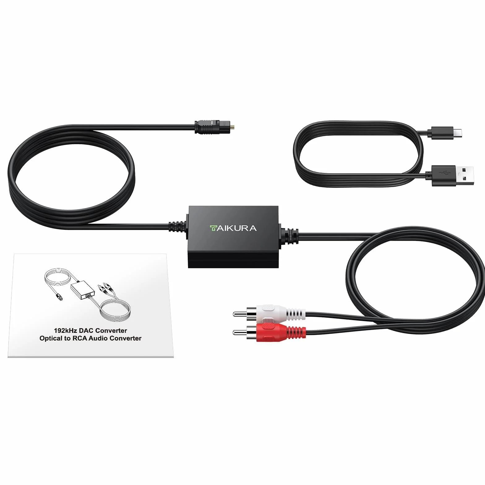 192kHz konwerter audio analogowy cyfrowy SPDIF na RCA DAC 0,8 m 1 m kabel optyczny do HDTV DVD