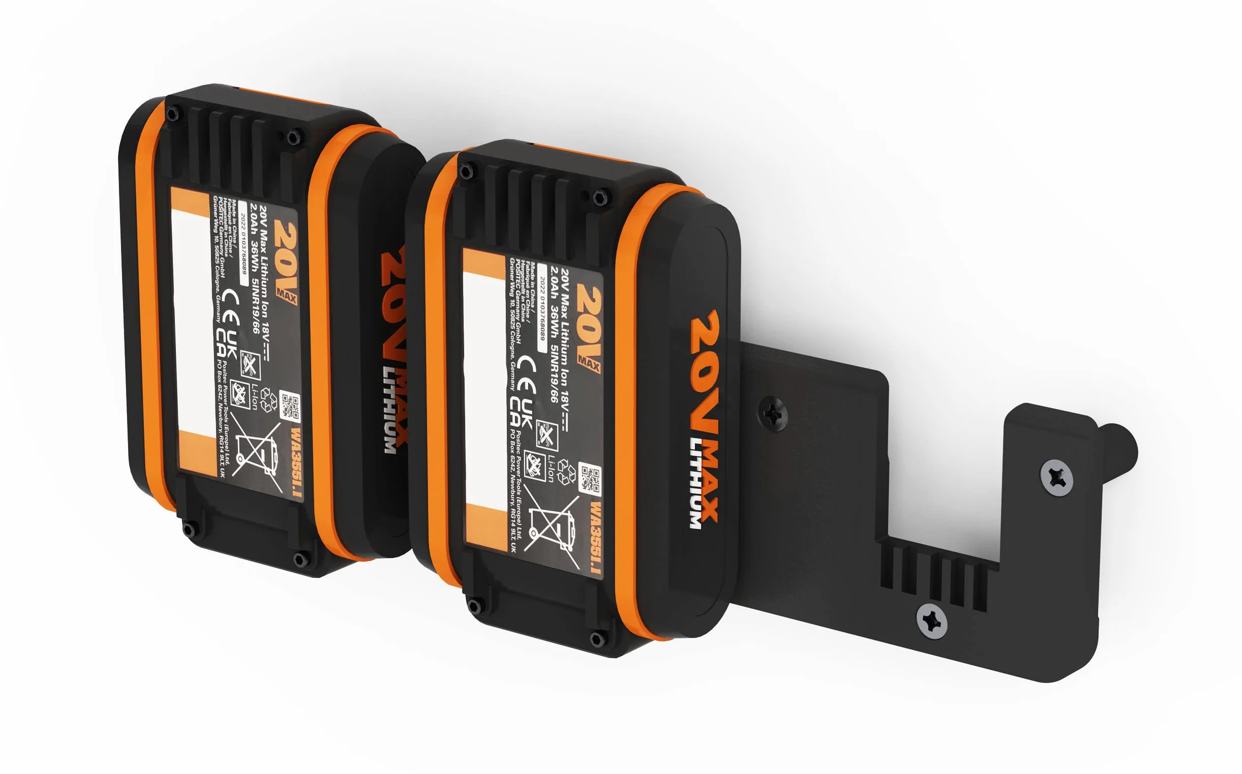 Uchwyt baterii WORX PowerShare 20V Made in Germany na 3 akumulatory