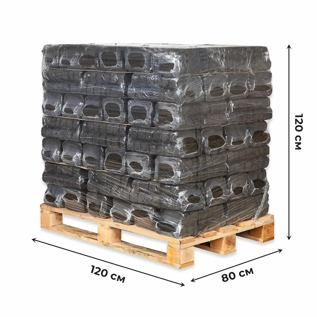 Brykiet torfowy eko do kominków i ogrzewania | biowęgiel 10 kg x 96 opakowań na paletę | 960 kg