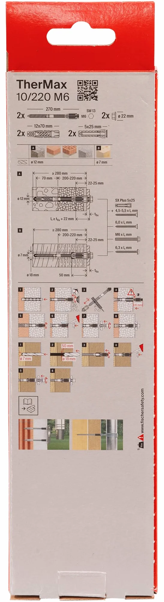 Fischer - thermax 10/220 b m6 (2) typ 520 182 objętość: 1