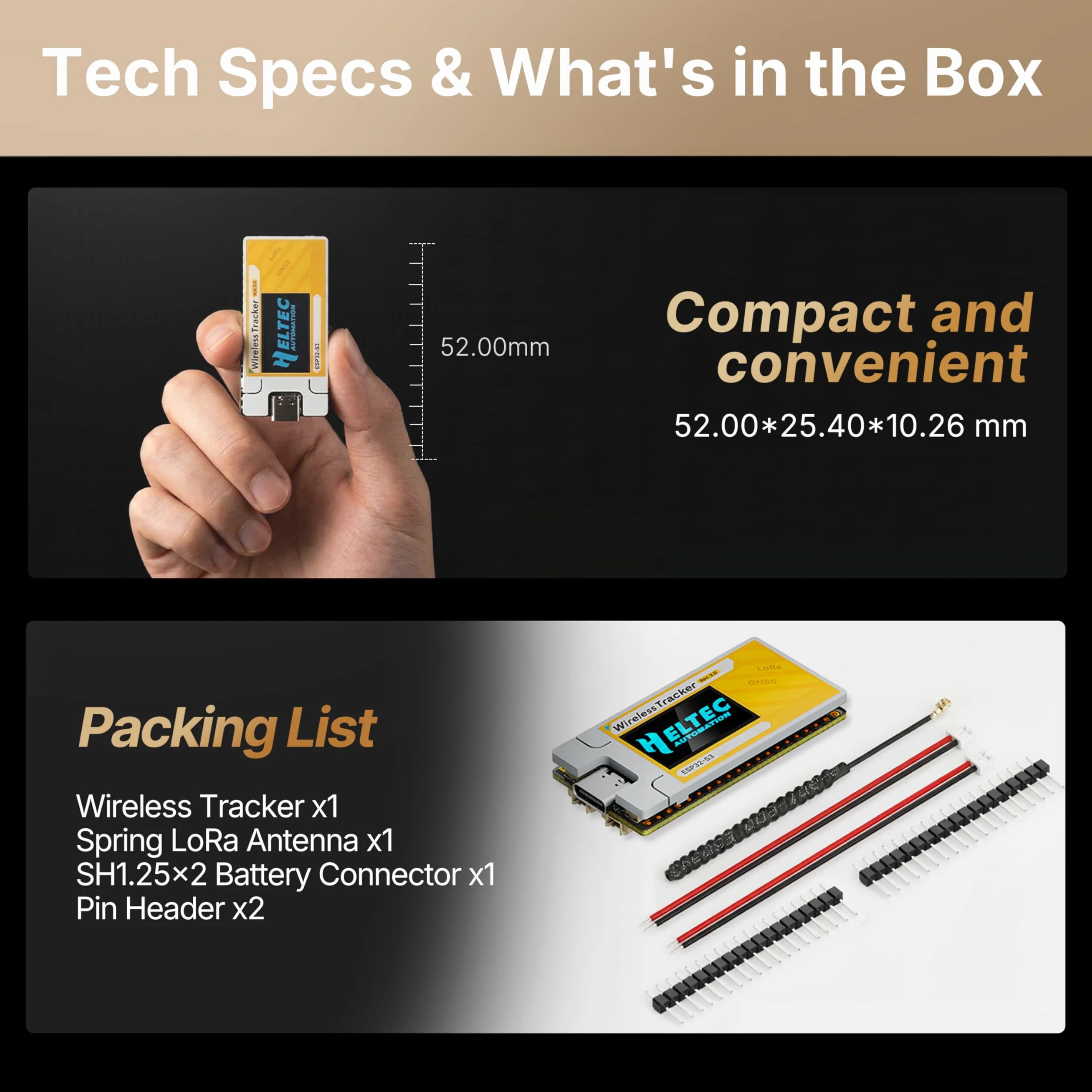 Heltec ESP32 bezprzewodowy tracker V2 ESP32-S3 LoRa Mesh Node 28dBm SX1262 GPS GNSS Arduino LoRaWAN