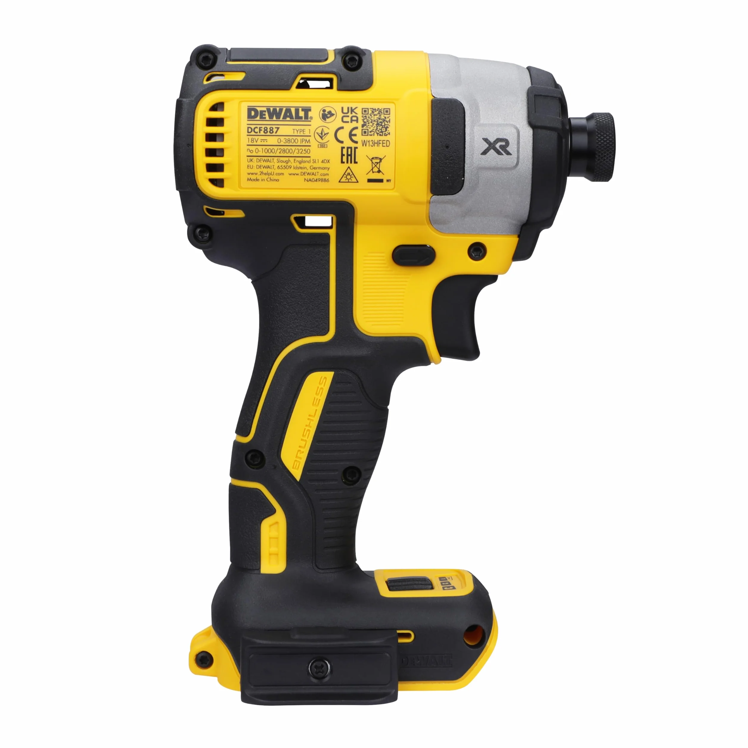 DEWALT, Zakrętarka udarowa bezszczotkowa akumulatorowa 18V XR , DCF887N-XJ
