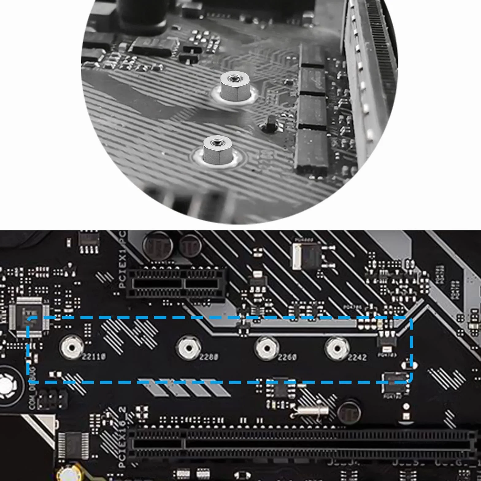 Zestaw śrub PC do M.2 NVMe SSD montażowe do płyty głównej MSI ASUS Gigabyte