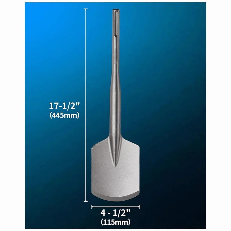 SDS Max Clay Spade 4-1/5.1 cm X 43.2 cm. Stalowa łopata do młota obrotowego SDS Max młot pneumatyczny młot pneumatyczny rozszerzona łopatka do zaprawy cementowej