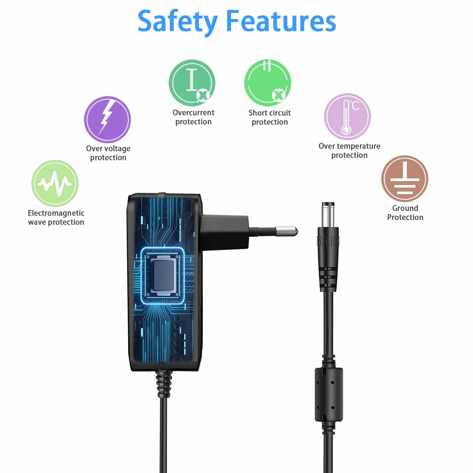 Zasilacz sieciowy 24 V, 1,5 A, 100~240 V, DC 24 V, 1,5 A, 24 VDC, 1500 mA, 1000 mA, 800 mA, 600 mA, 400 mA, 200 mA, adapter do taśm LED, kamer monitoringowych