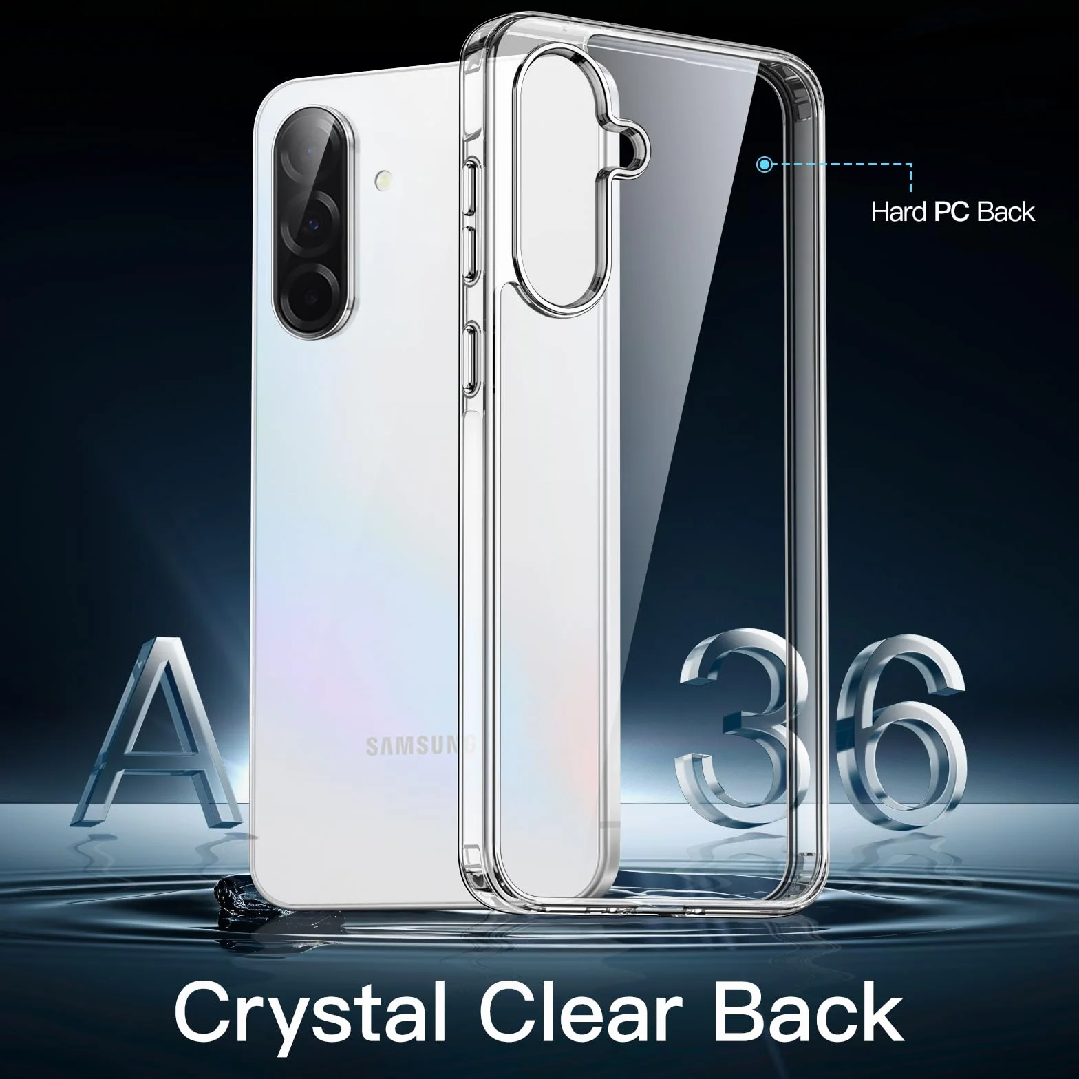 JETech Etui Samsung Galaxy A36 5G, Przezroczyste Odporne na Wstrząsy Bumper Ochronne Osłona Telefonu