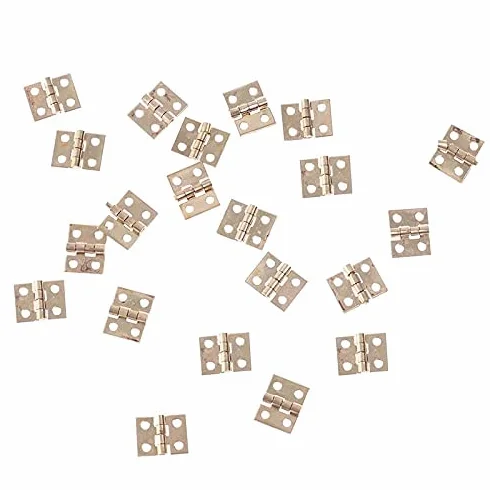 Zawias, 20 sztuk/partia M-INI Szafka meblowa okucia dekoracyjne Małe drzwi do pudełka na biżuterię Materiał mebli 8 mm 10 mm (kolor: z nakrętką)