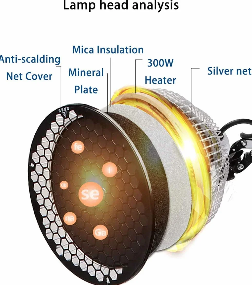 GZD TDP biurkowa mineralna lampa grzewcza, instrument terapeutyczny fal elektromagnetycznych, terapia światłem do łagodzenia bólu mięśni